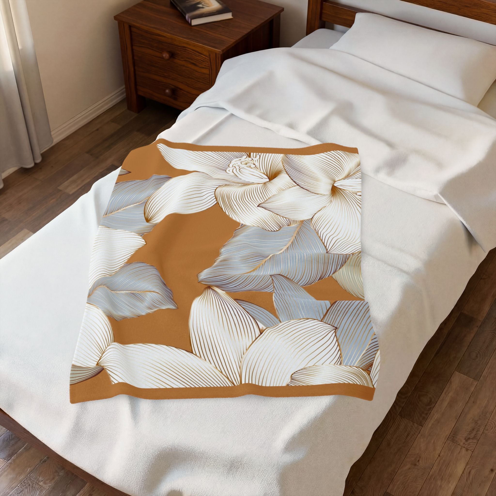 Floral Dreams Velveteen Plush Blanket