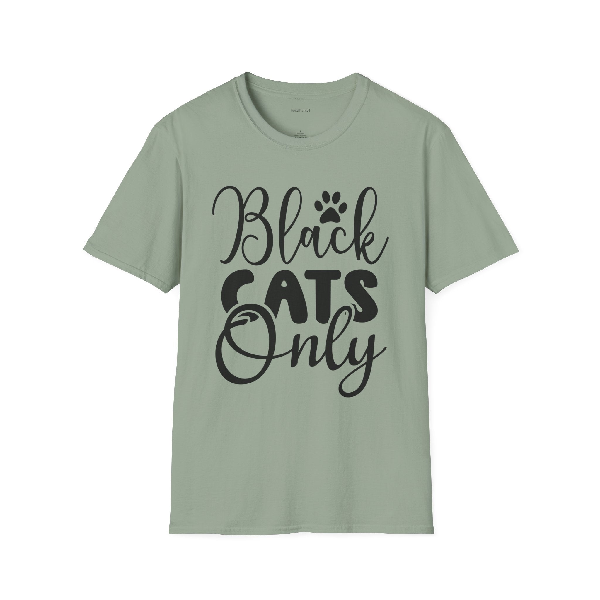 Black Cats Only - Unisex Softstyle T-Shirt 100% Cotton Graphic