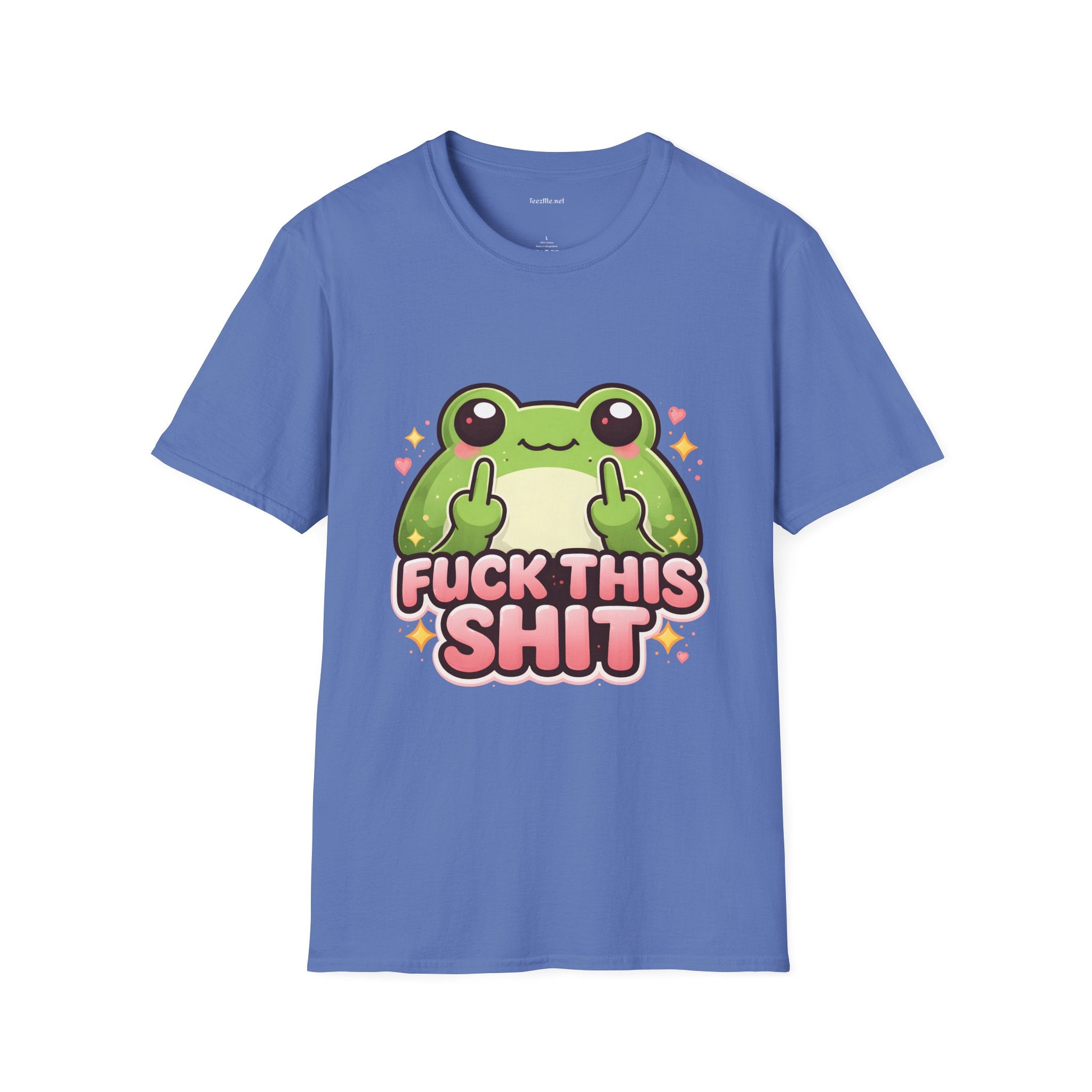 Cute Frog Middle Finger T-Shirt — “Fuck This Shit” Graphic Tee