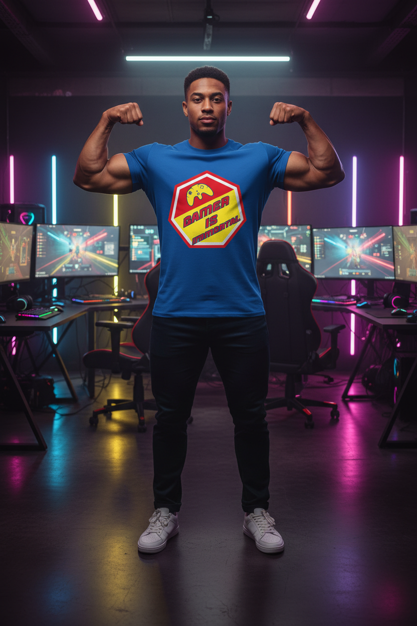 Gamer is Immortal Unisex Softstyle T-Shirt 100% Cotton Graphic