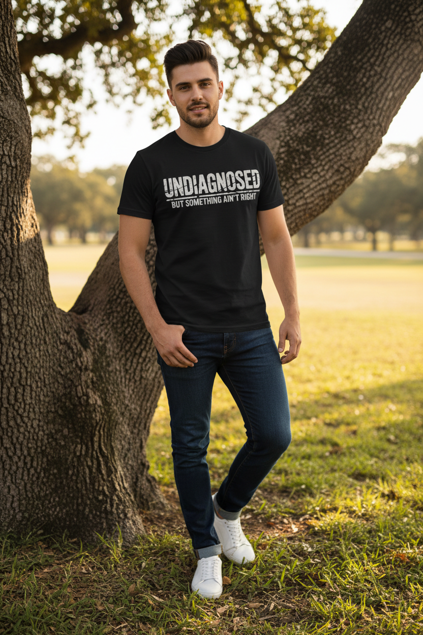 Undiagnosed But Something Ain't Right Unisex Softstyle T-Shirt 100% Cotton Graphic