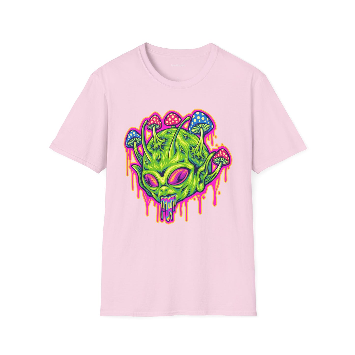 Trippy Alien Unisex Softstyle T-Shirt 100% Cotton Graphic