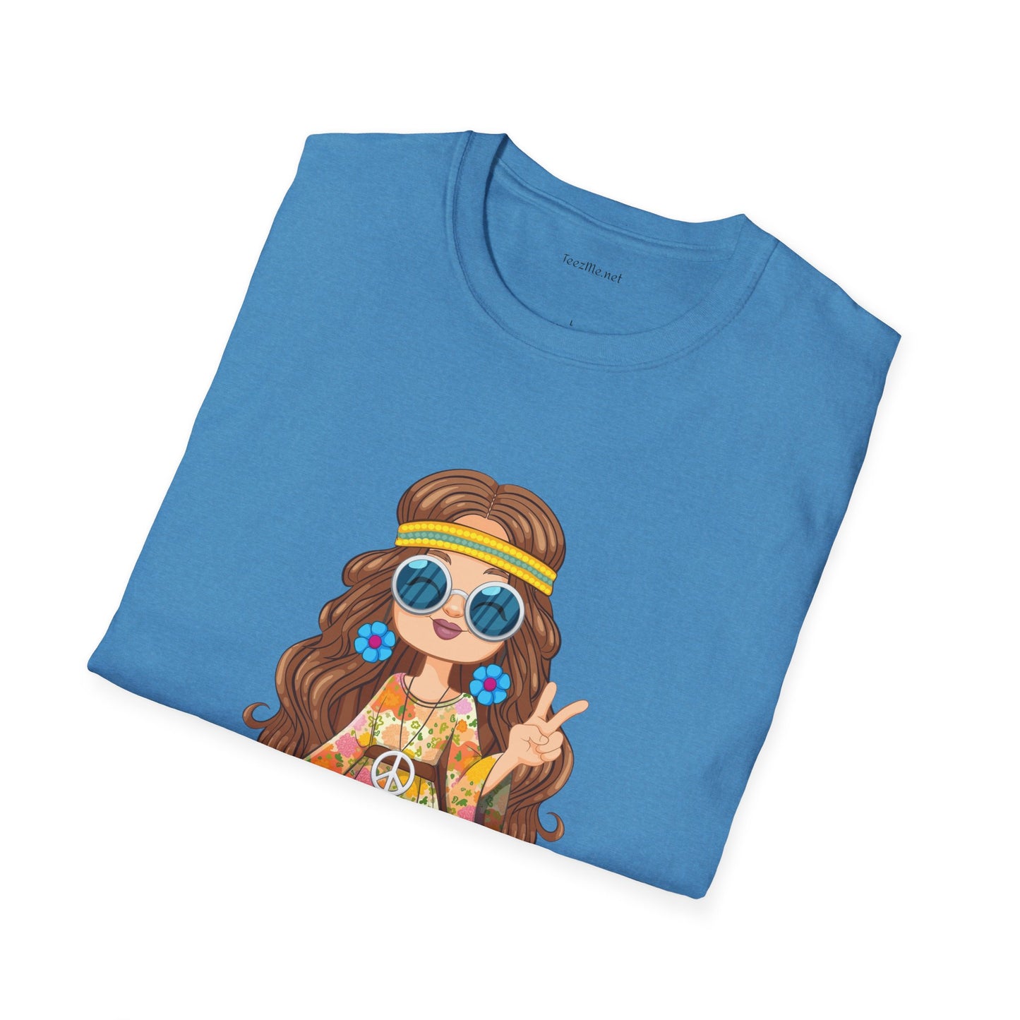 Hippie Girl - Unisex Ultra Cotton Tee 100% Cotton Graphic