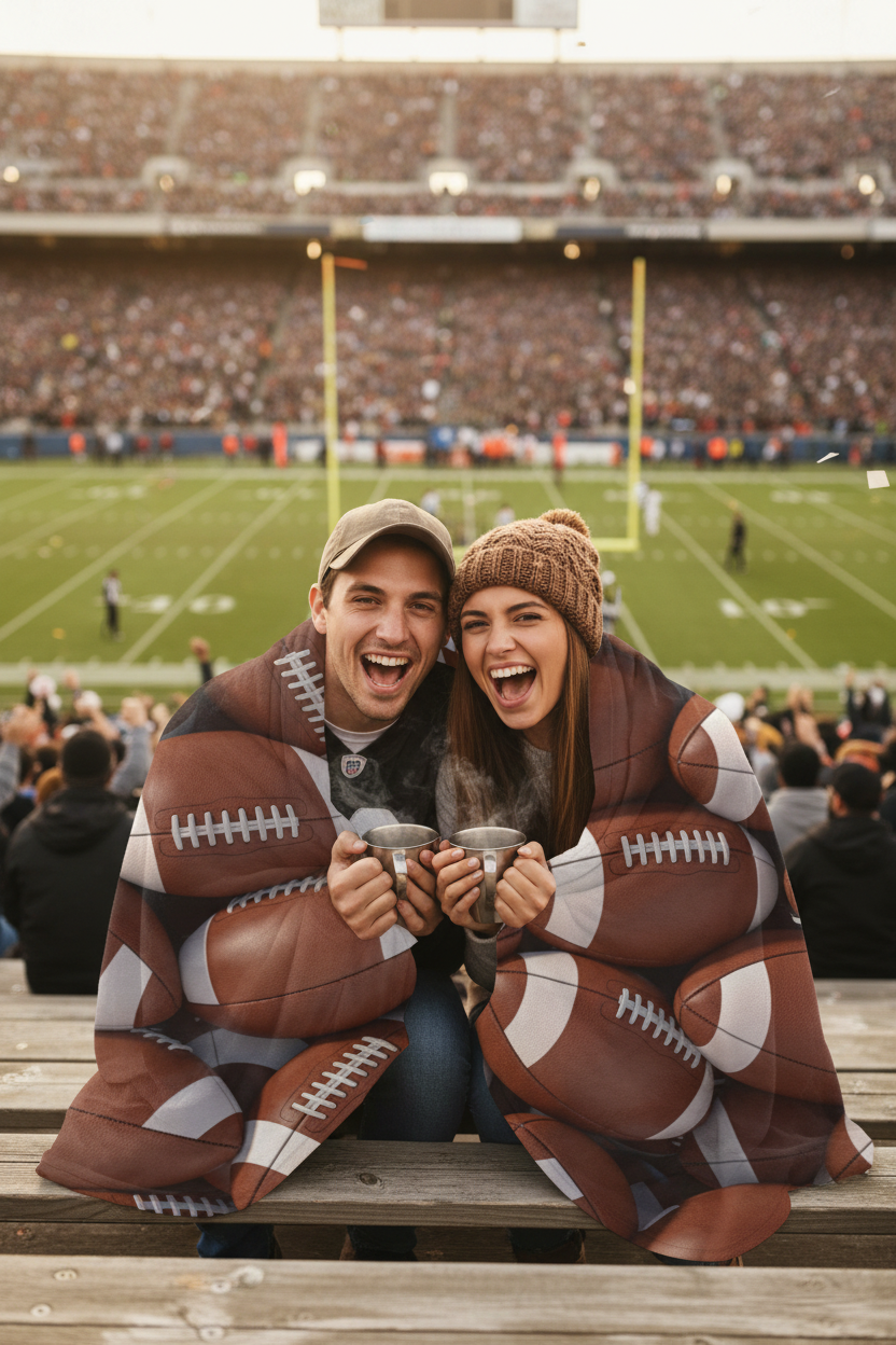 Football - Velveteen Plush Blanket