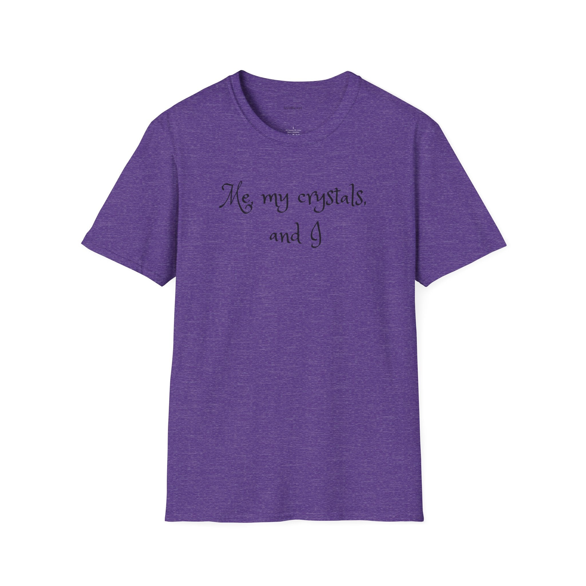 Me, my crystals, and I - Unisex Softstyle T-Shirt 100% Cotton Graphic