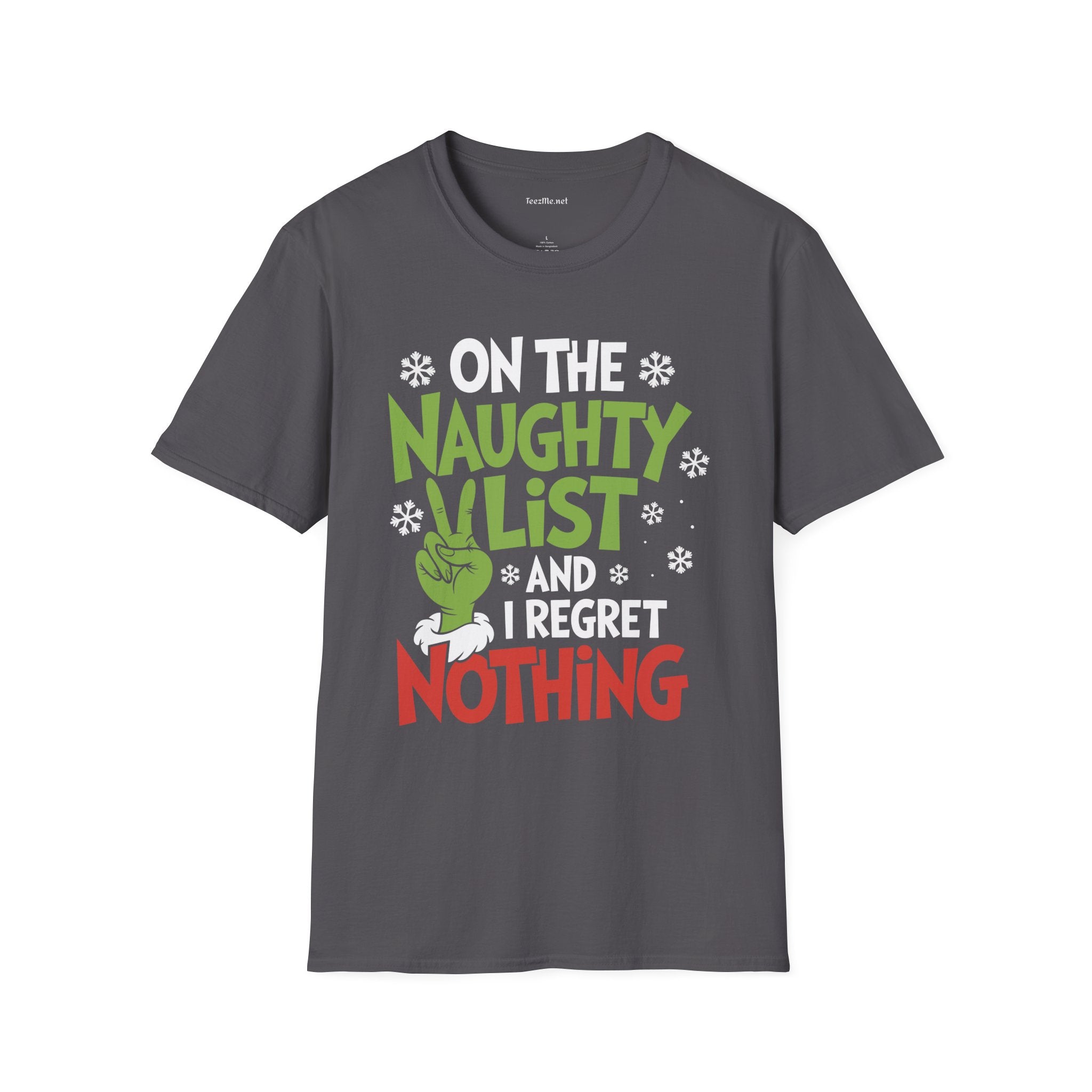 On The Naughty List 01 Unisex Softstyle T-Shirt 100% Cotton
