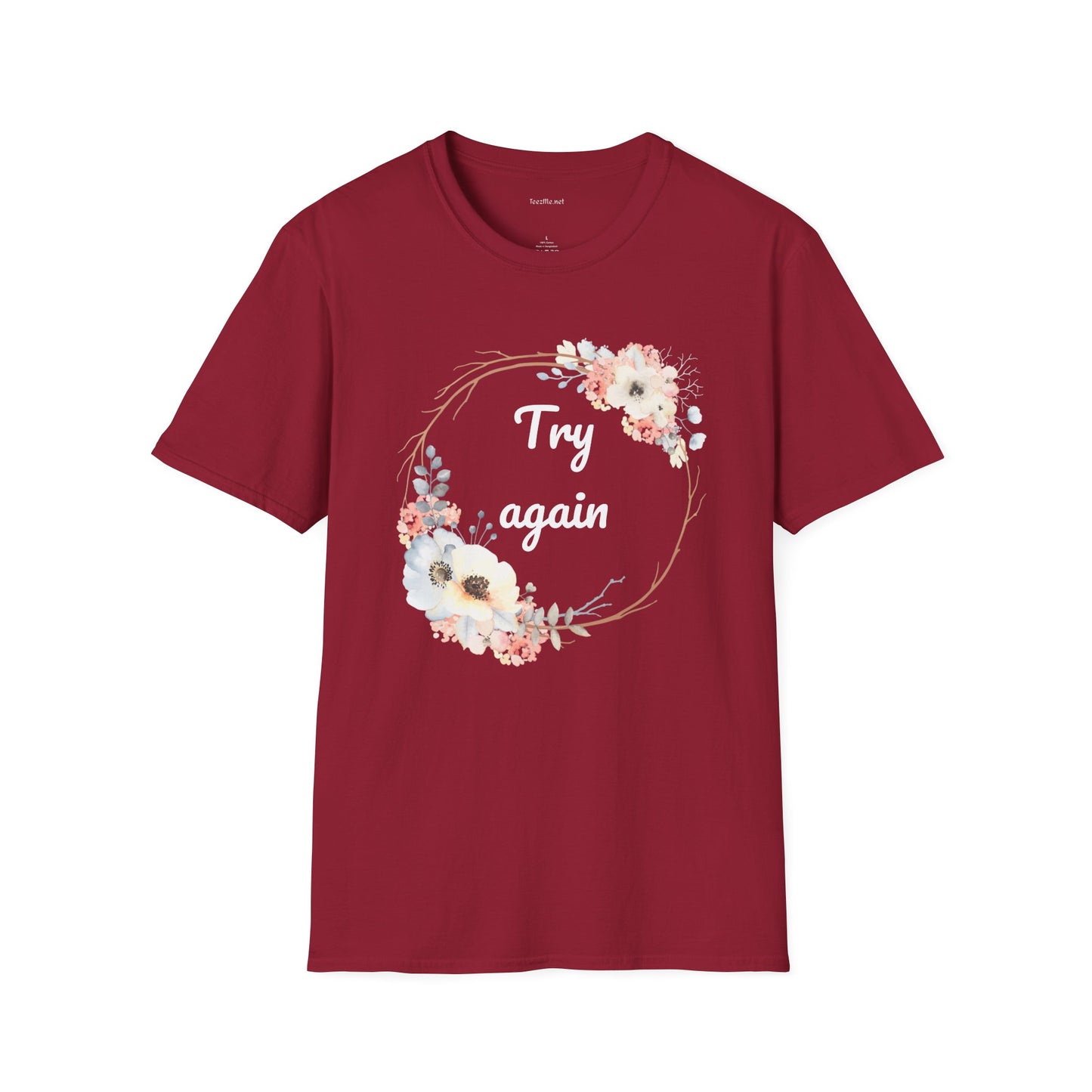 Try again - Unisex Softstyle T-Shirt 100% Cotton Graphic