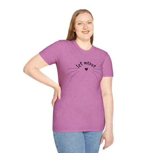 Let meout- Unisex Softstyle T-Shirt 100% Cotton Graphic