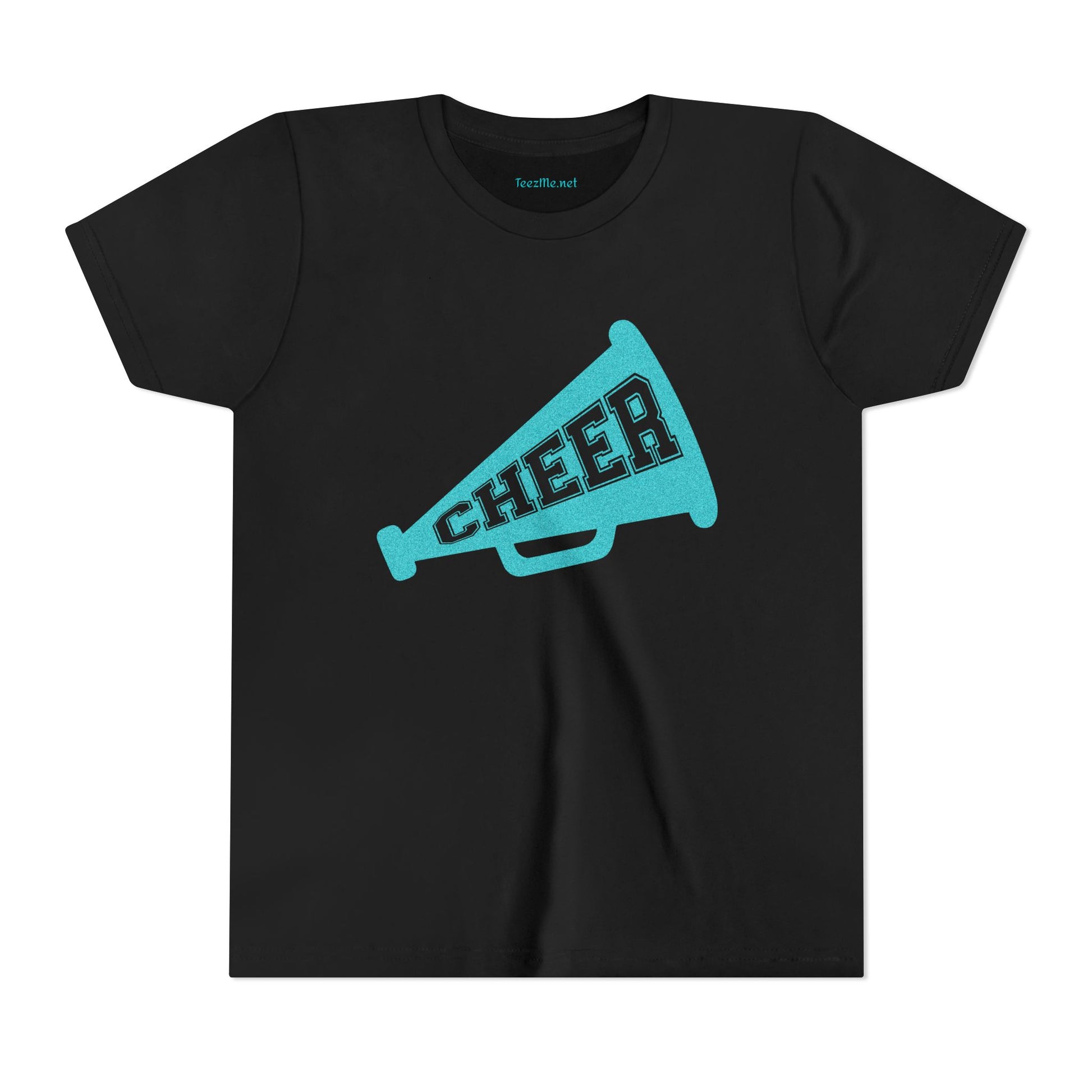 Youth Cheer Megaphone Tee — Kids Cheerleading T‑Shirt