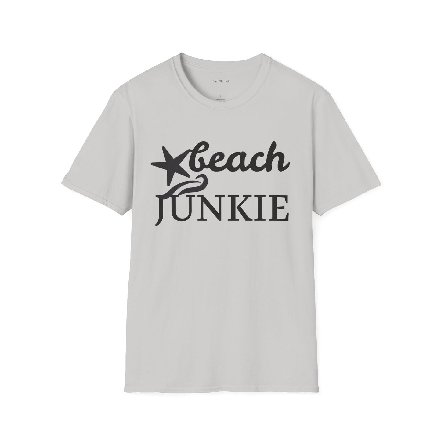 Beach Junkie with Starfish Unisex Softstyle T-Shirt 100% Cotton Graphic