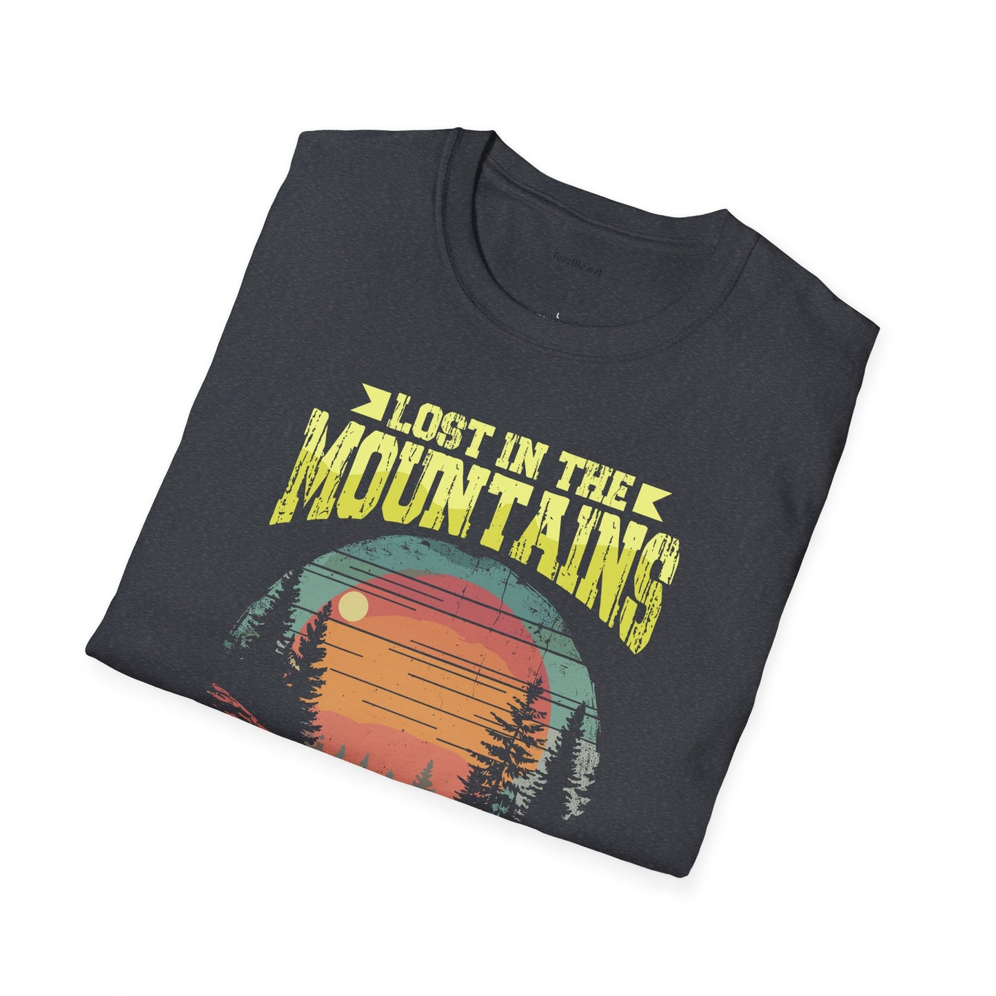 Lost in the Mountain - Unisex Softstyle T-Shirt 100% Cotton Graphic