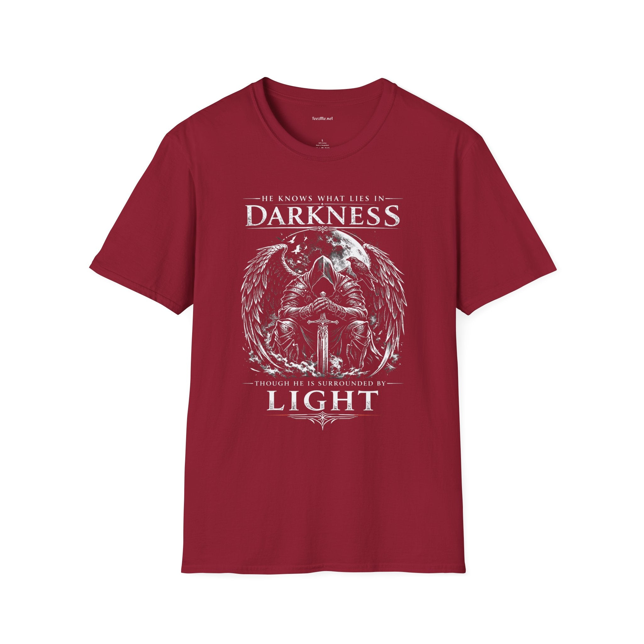 He Knows What Lies In Darkness Unisex Softstyle T-Shirt 100% Cotton Graphic