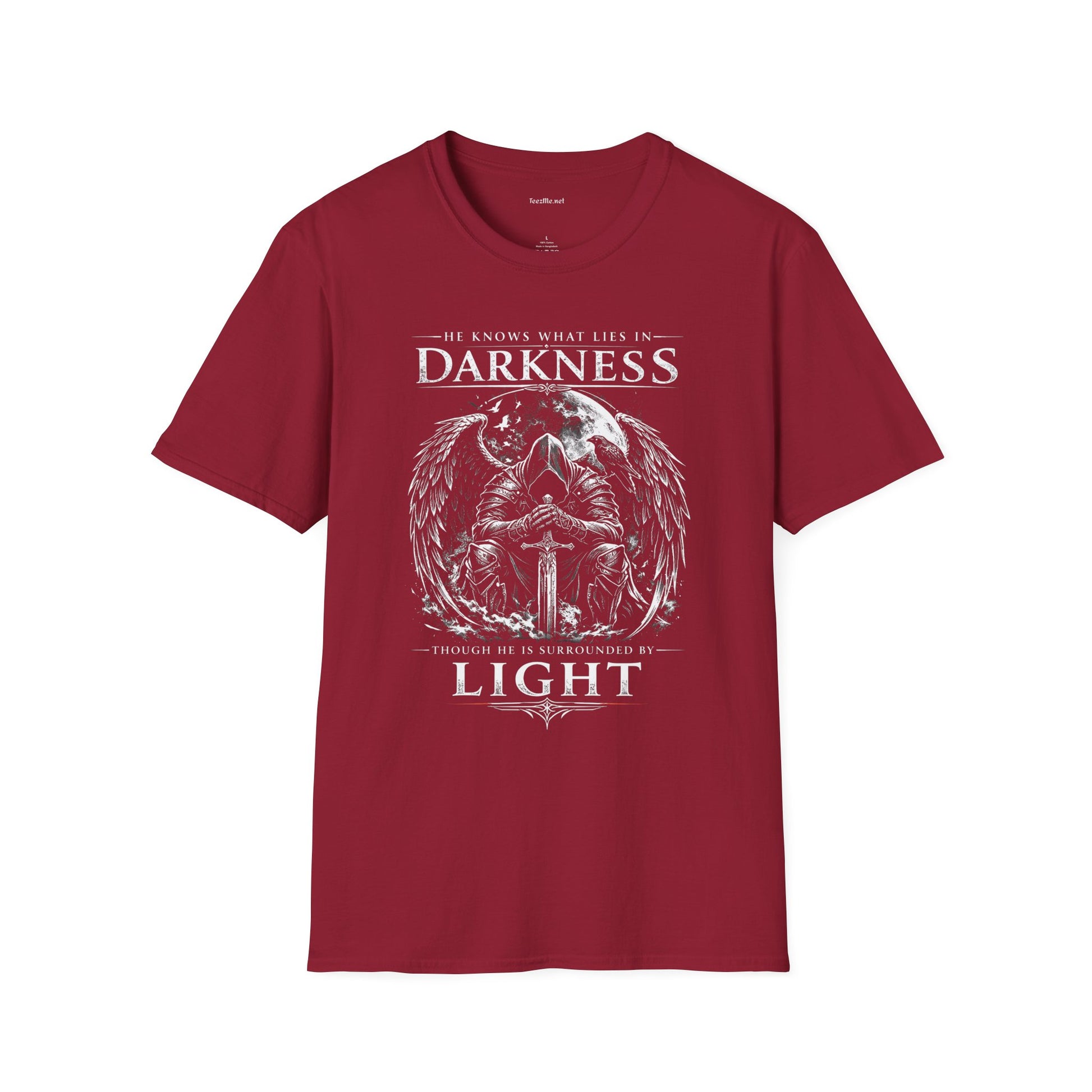 He Knows What Lies In Darkness Unisex Softstyle T-Shirt 100% Cotton Graphic