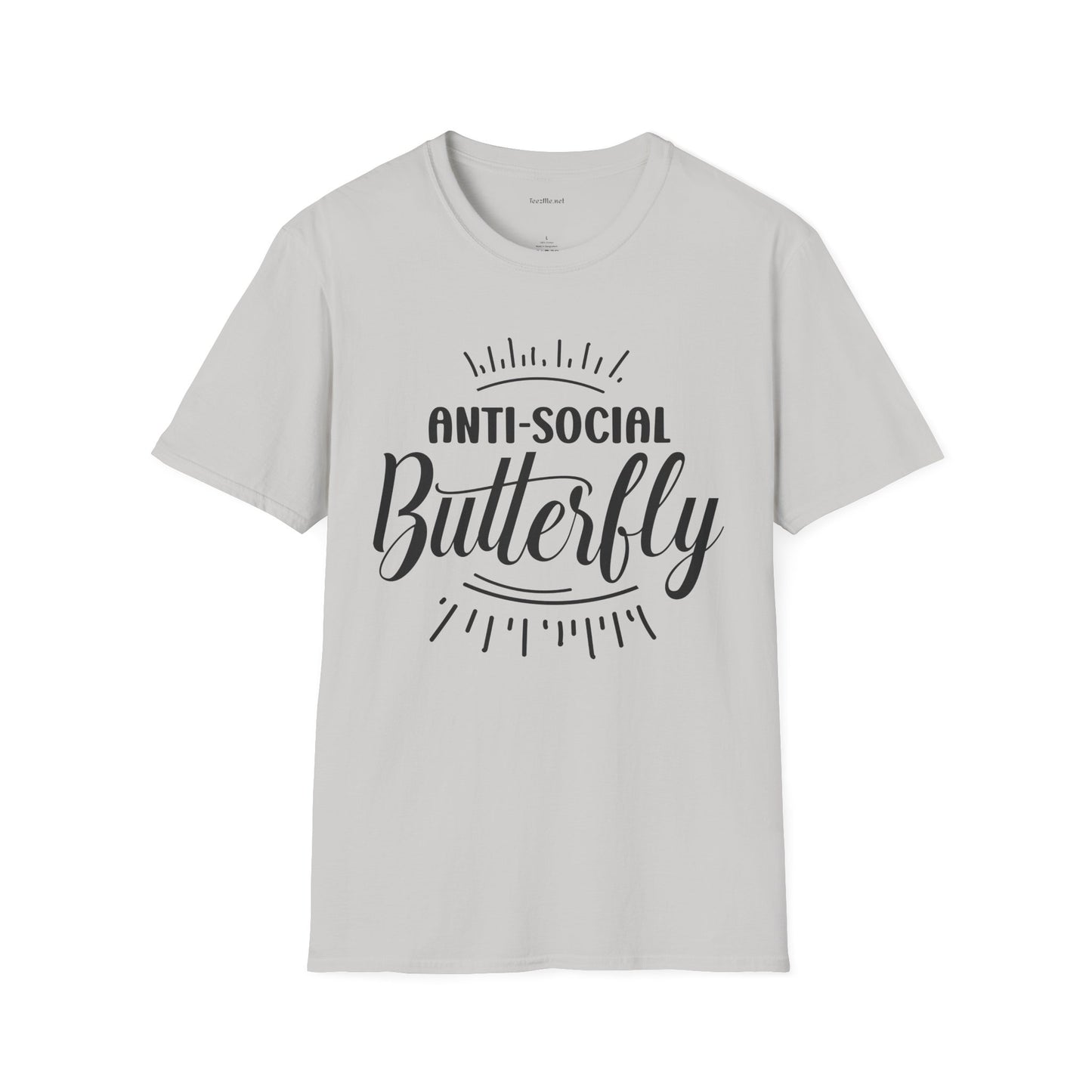 Anti-social Butterfly - Unisex Softstyle T-Shirt 100% Cotton Graphic