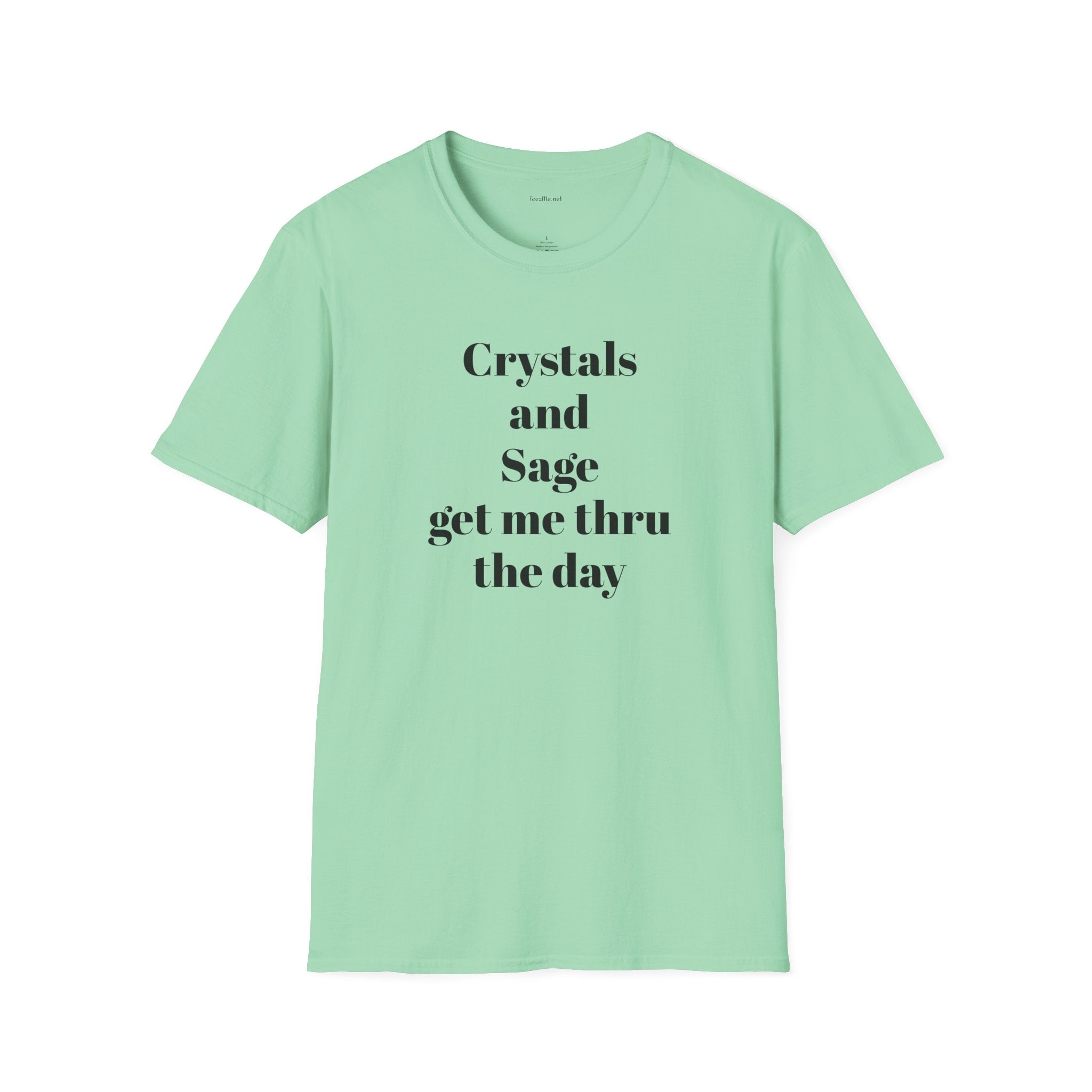 Crystals and Sage - Unisex Softstyle T-Shirt 100% Cotton Graphic