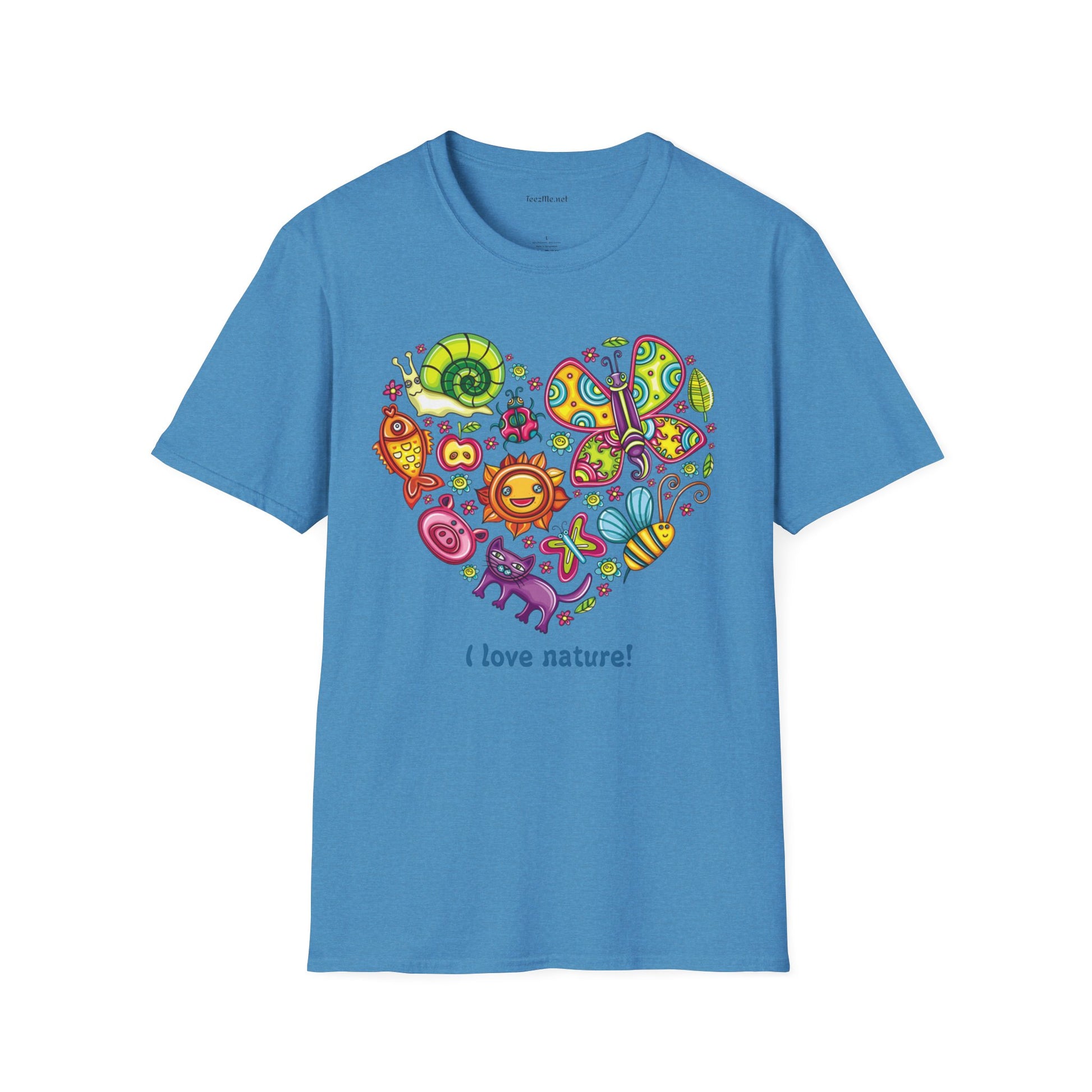I love nature Unisex SoftStyle T-Shirt 100% Cotton Graphic