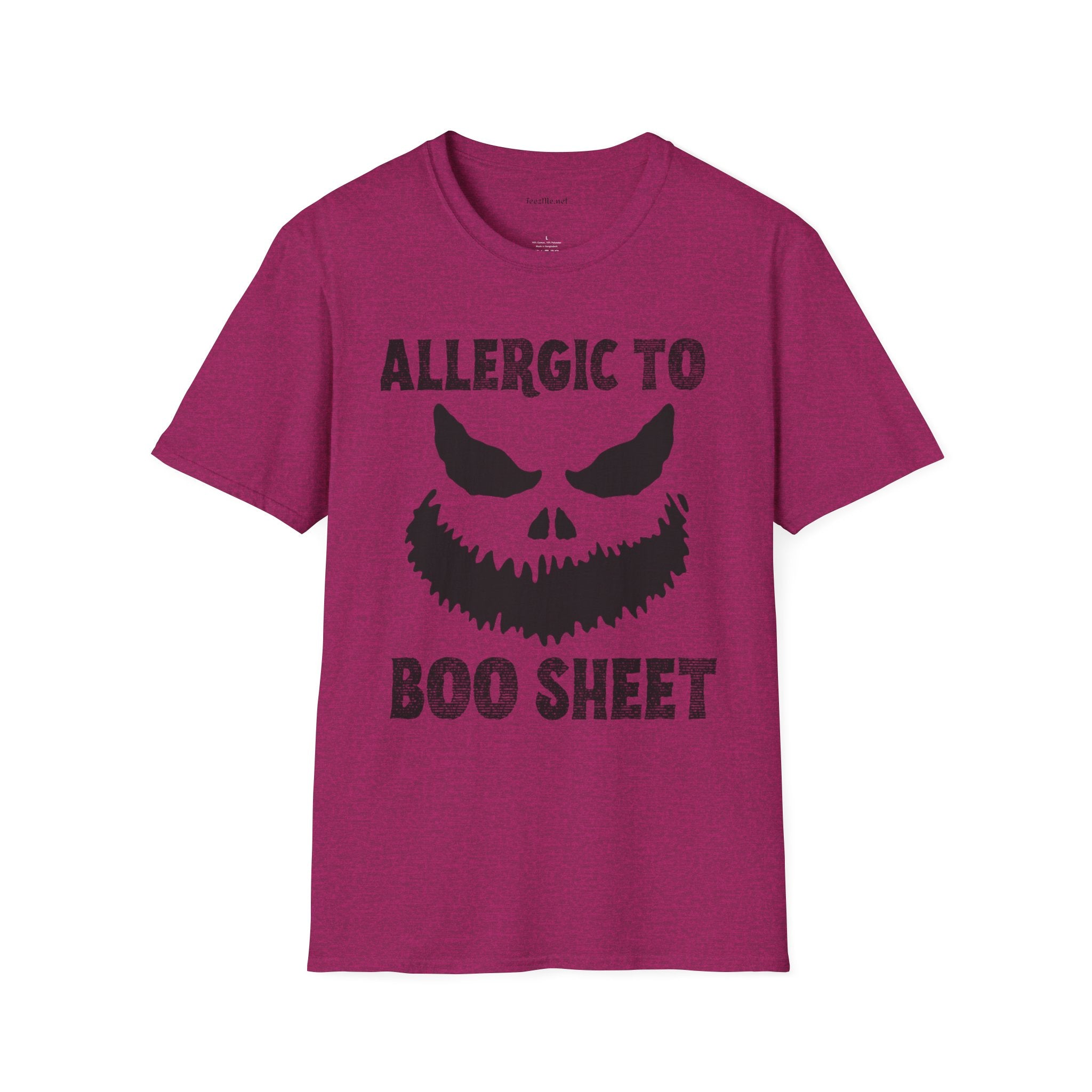 Allergic to Boo Sheet Unisex Softstyle T-Shirt 100% Cotton Graphic