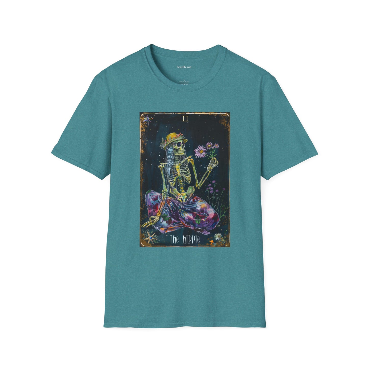 The Hippie Tarot Card Unisex Softstyle T-Shirt 100% Cotton Graphic