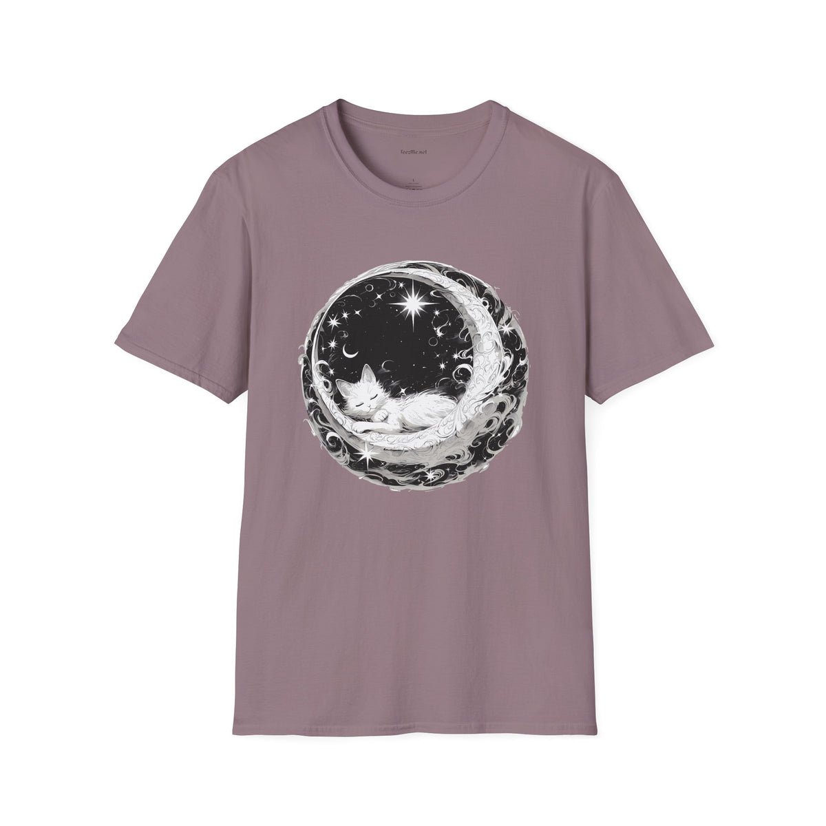 Moon Cat  - Unisex Softstyle T-Shirt 100% Cotton Graphic