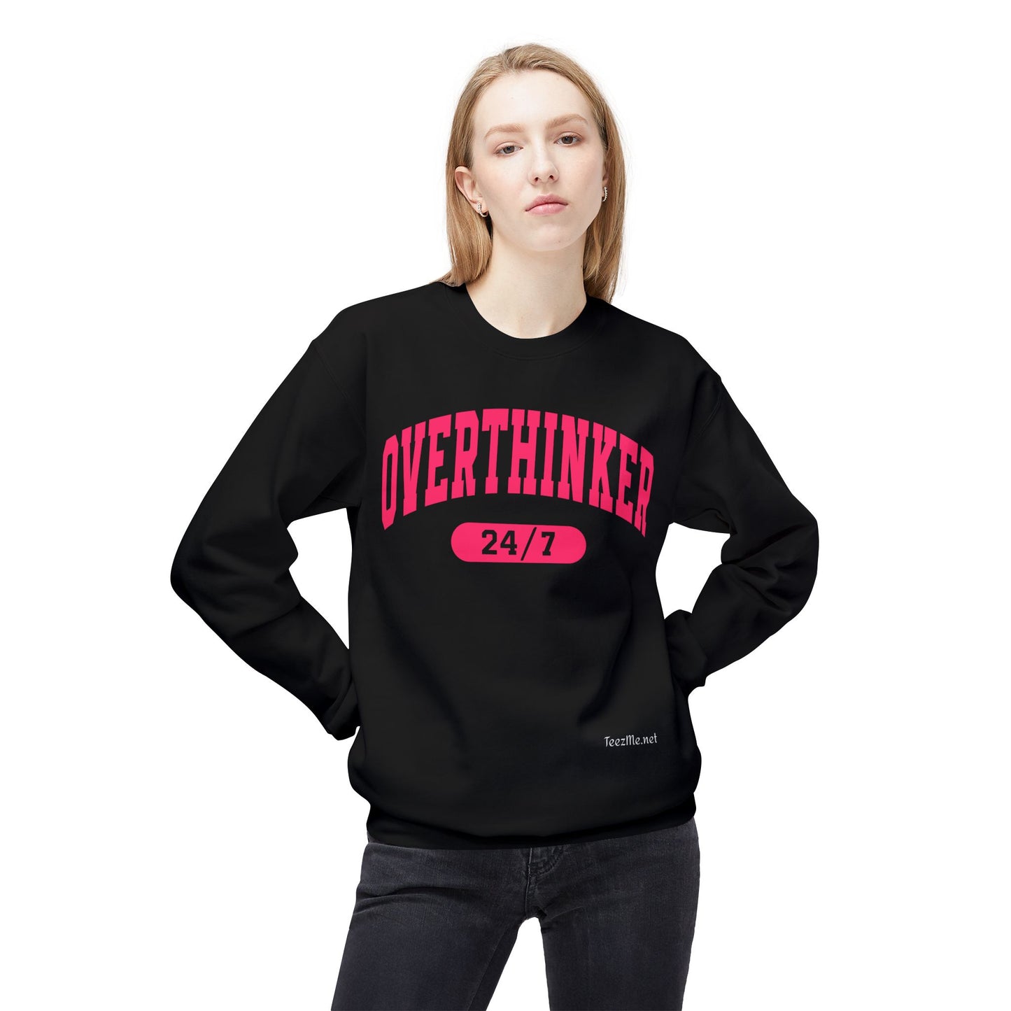 Overthinker 24/7 Unisex Midweight Softstyle Fleece Crewneck Sweatshirt