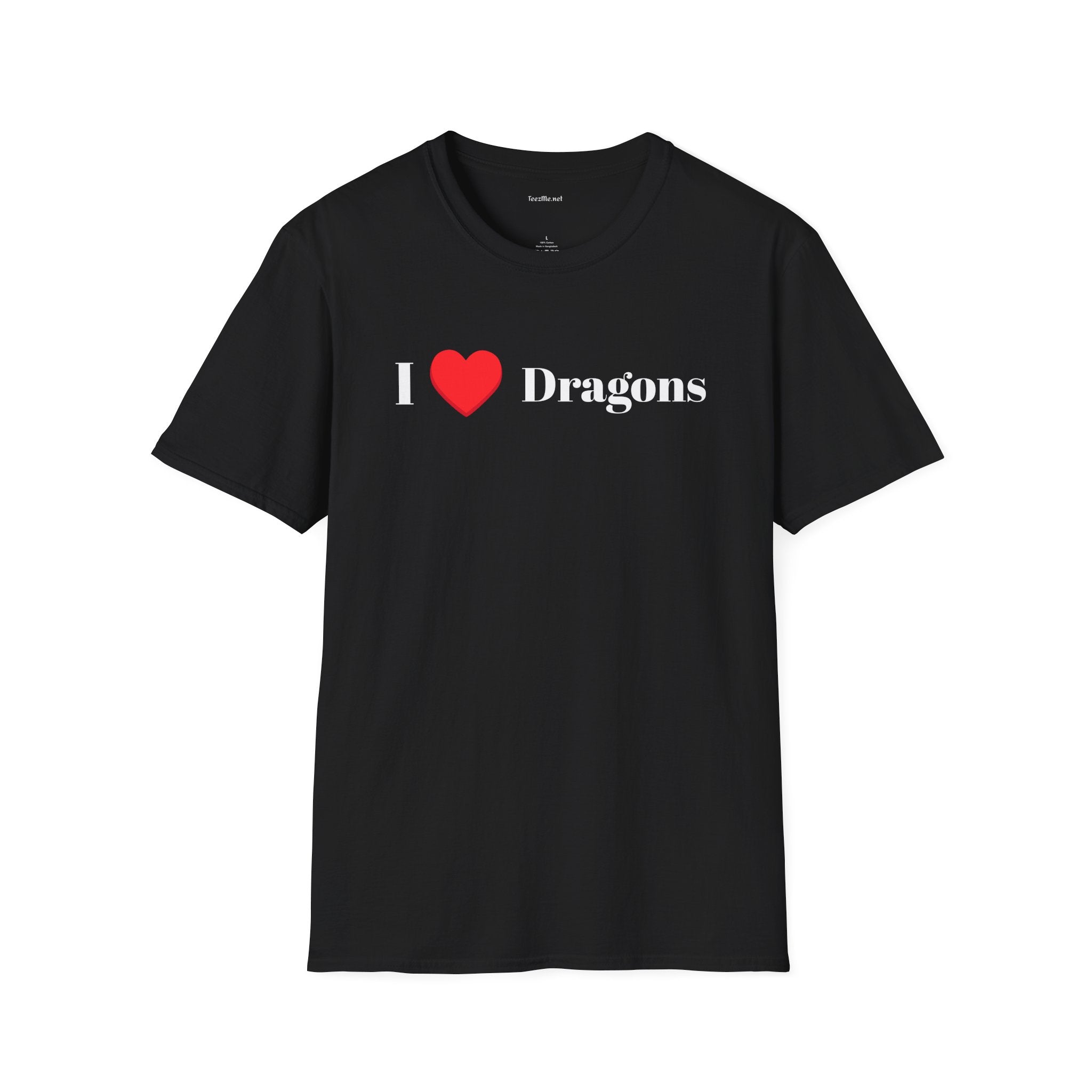 I love Dragons - Unisex Softstyle T-Shirt 100% Cotton Graphic