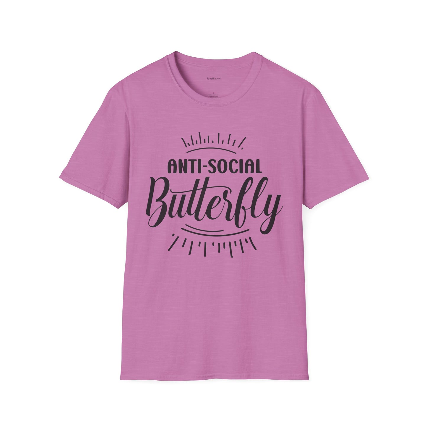 Anti-social Butterfly - Unisex Softstyle T-Shirt 100% Cotton Graphic