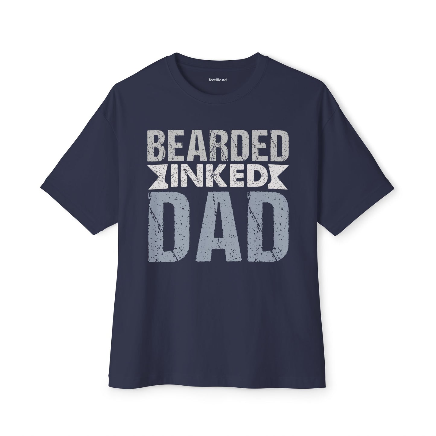 Bearded Inked Dad 01 Unisex Oversized Boxy Tee