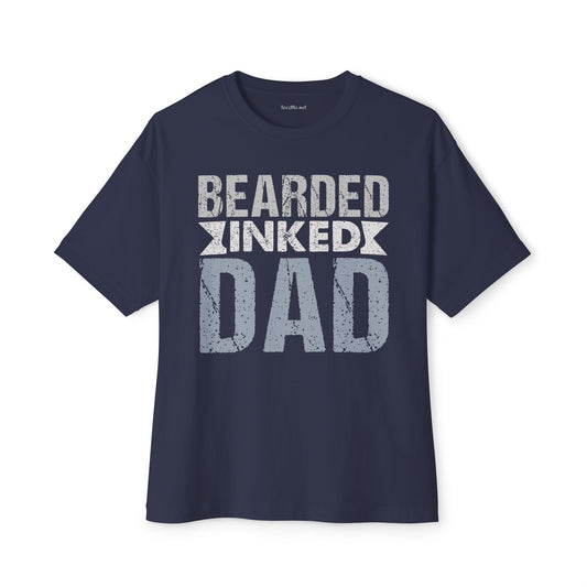 Bearded Inked Dad 01 Unisex Oversized Boxy Tee