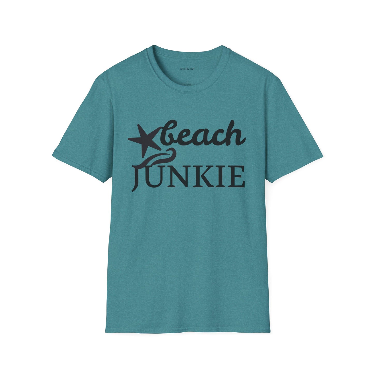 Beach Junkie with Starfish Unisex Softstyle T-Shirt 100% Cotton Graphic