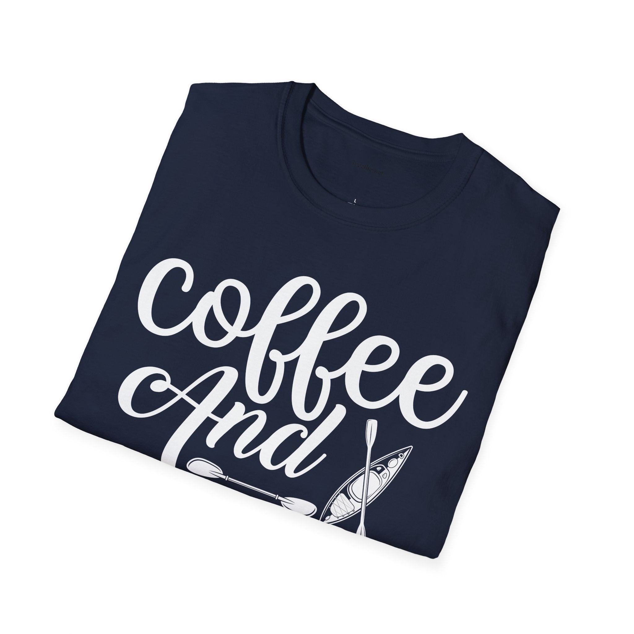 Coffee and Kayaks - Unisex Softstyle T-Shirt 100% Cotton Graphic