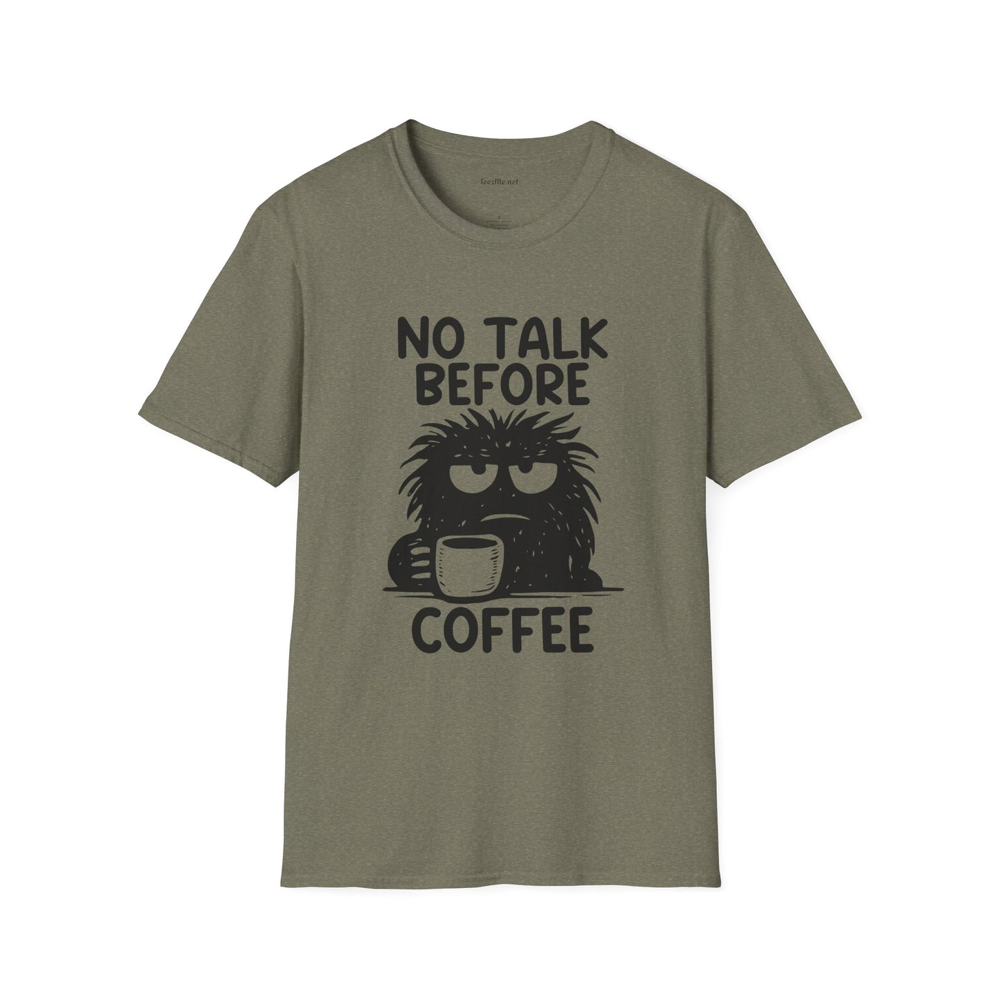 No Talk Before Coffee Unisex Softstyle T-Shirt 100% Cotton Graphic