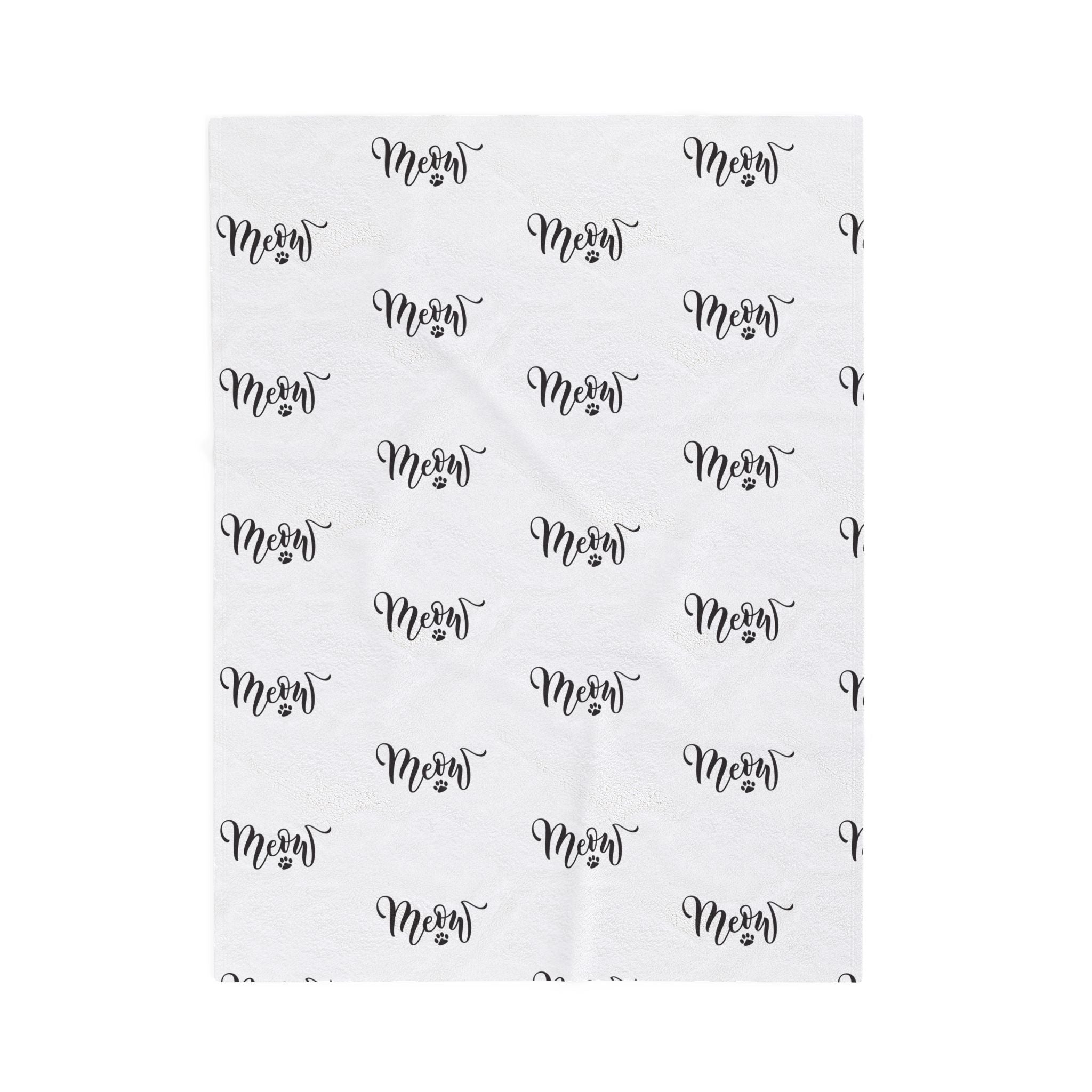Meow - Velveteen Plush Blanket