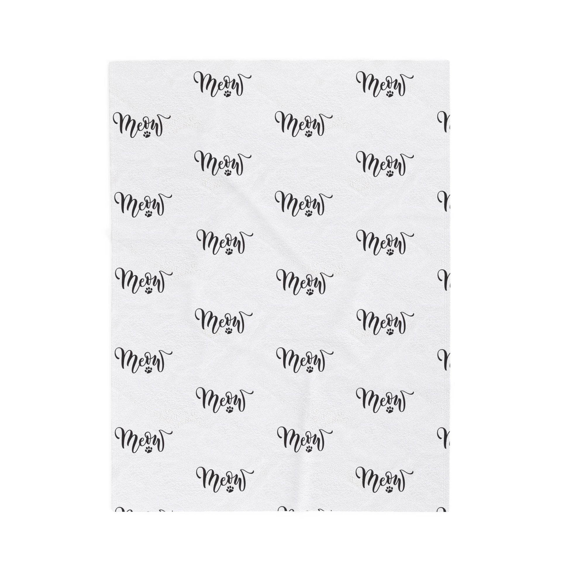 Meow - Velveteen Plush Blanket