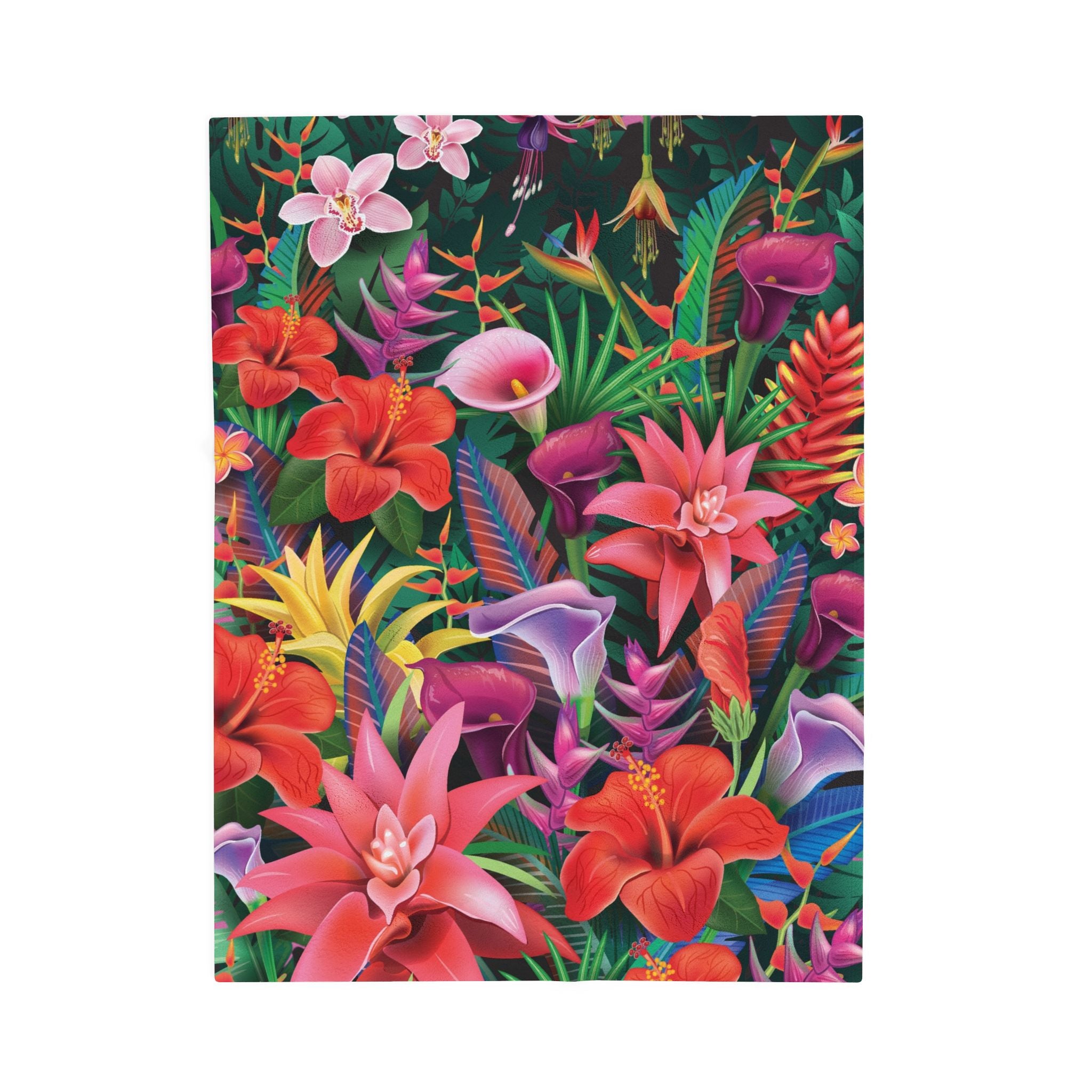 Tropical Dreams Velveteen Plush Blanket