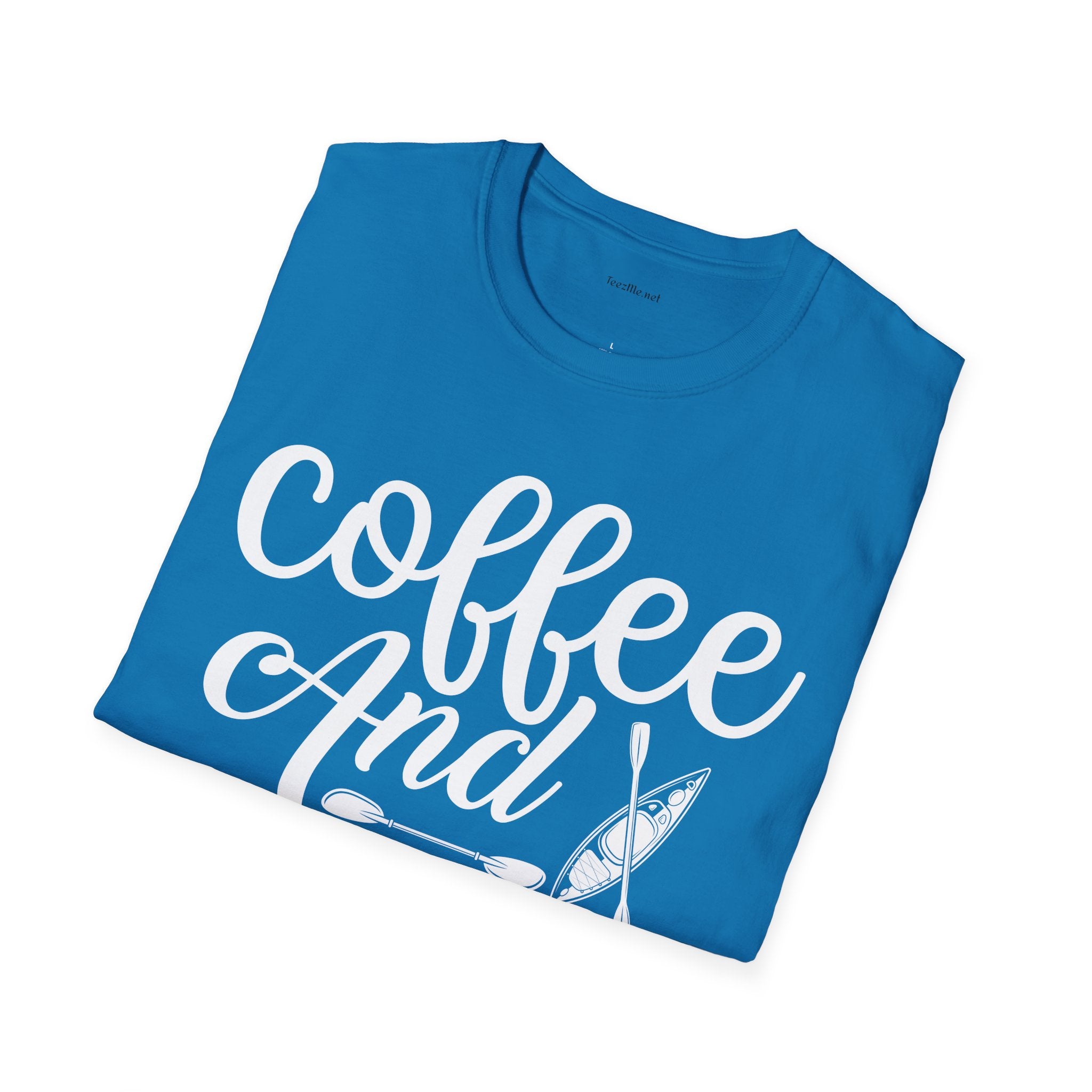 Coffee and Kayaks - Unisex Softstyle T-Shirt 100% Cotton Graphic