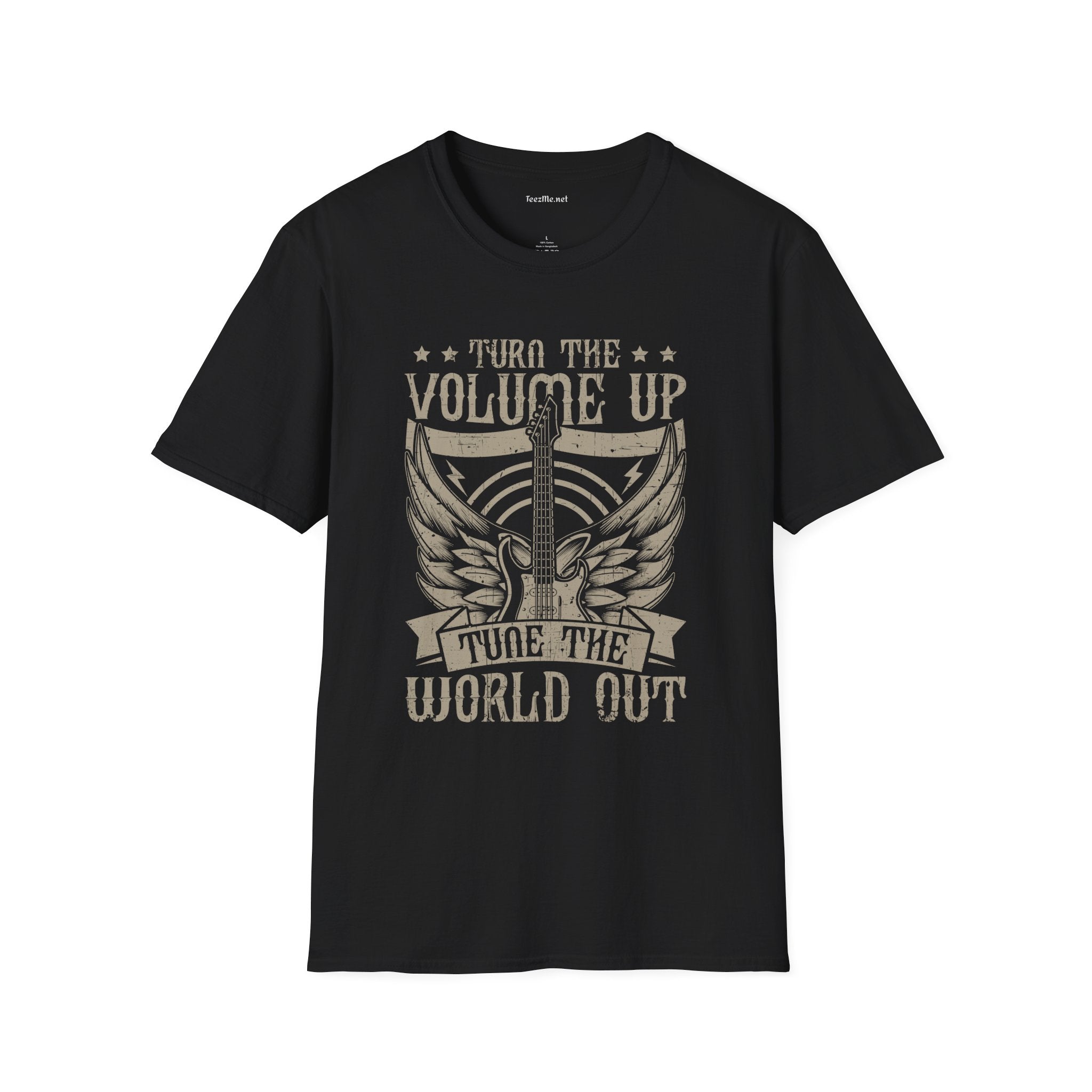 Turn the Volume Up Unisex SoftStyle T-Shirt 100% Cotton Graphic Music