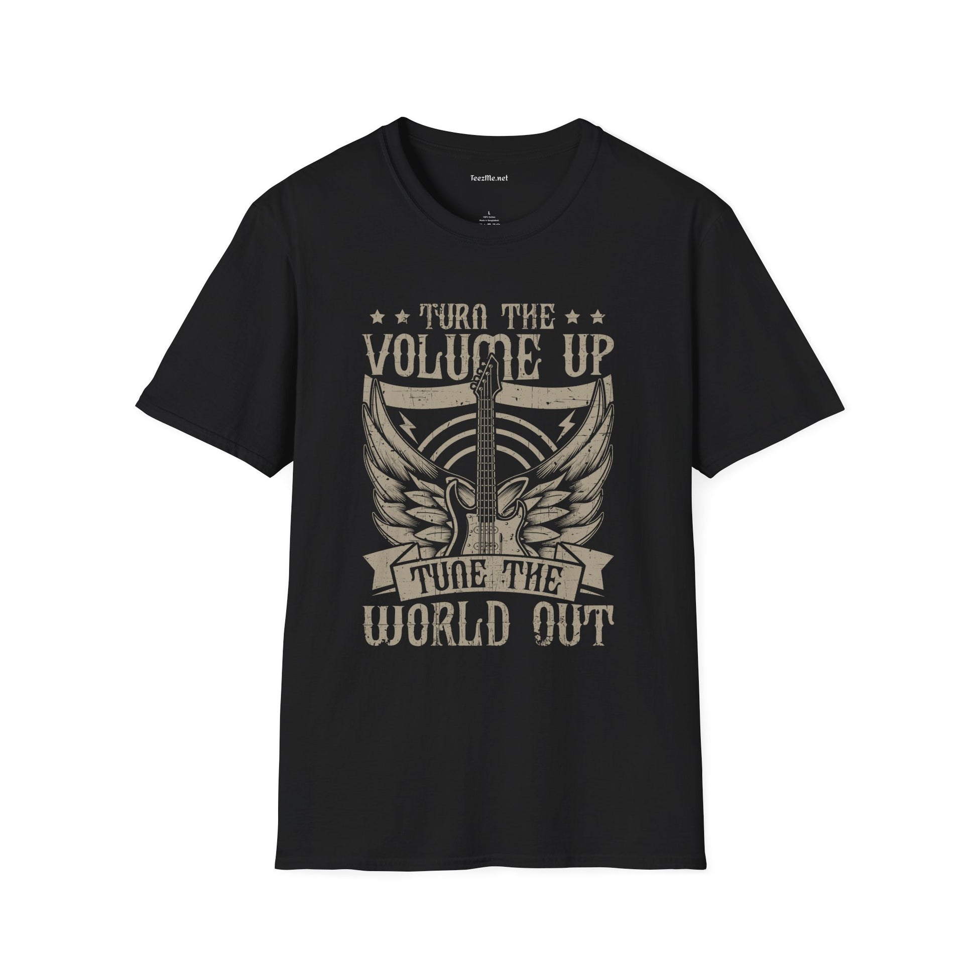 Turn the Volume Up Unisex SoftStyle T-Shirt 100% Cotton Graphic Music