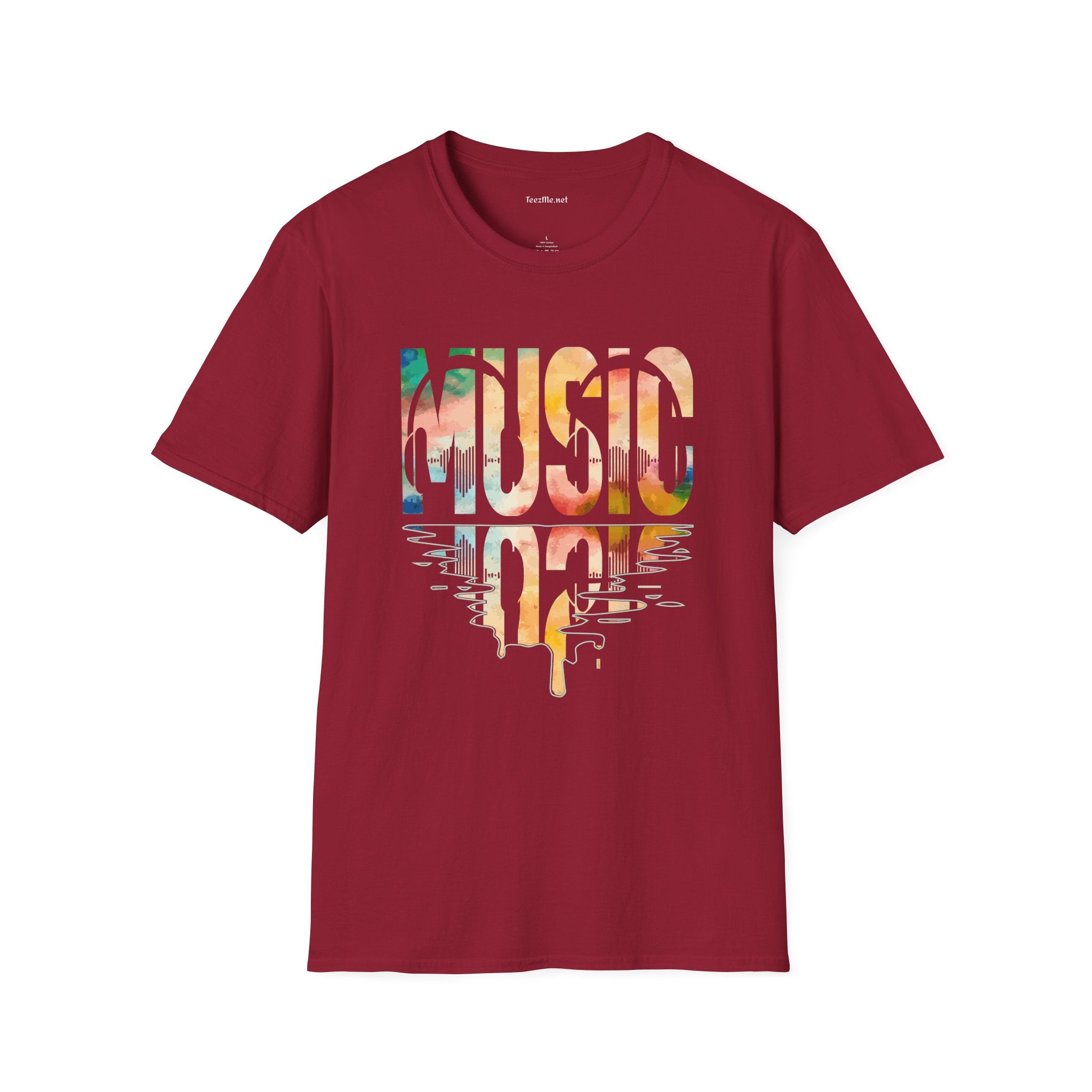 Music with Goldtones Unisex Softstyle T-Shirt 100% Cotton Graphic