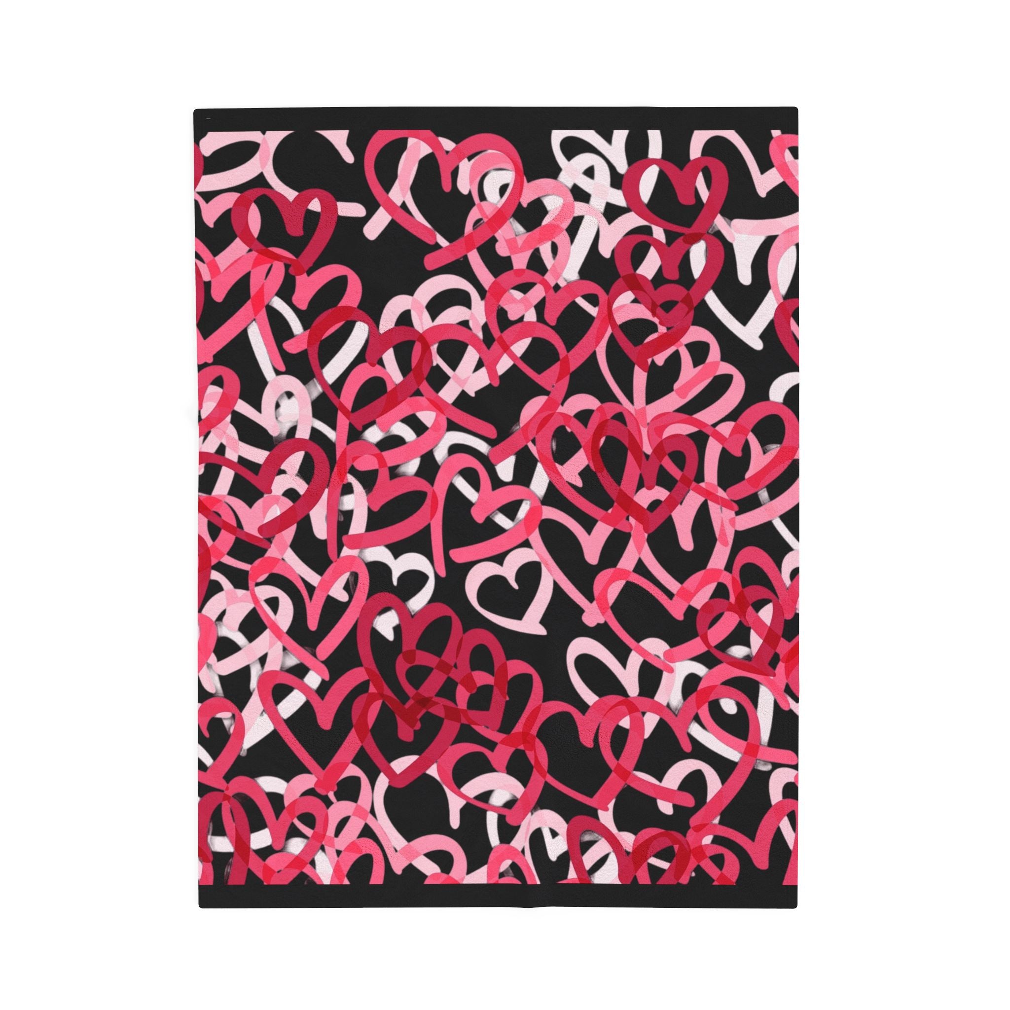 Hearts for Her Velveteen Plush Blanket
