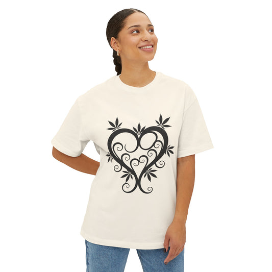 Weed Heart - Unisex Oversized Boxy Tee