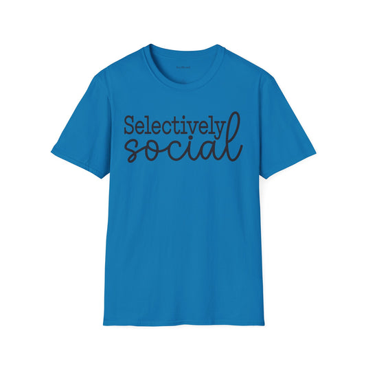 Selectively Social Unisex Softstyle T-Shirt 100% Cotton Graphic