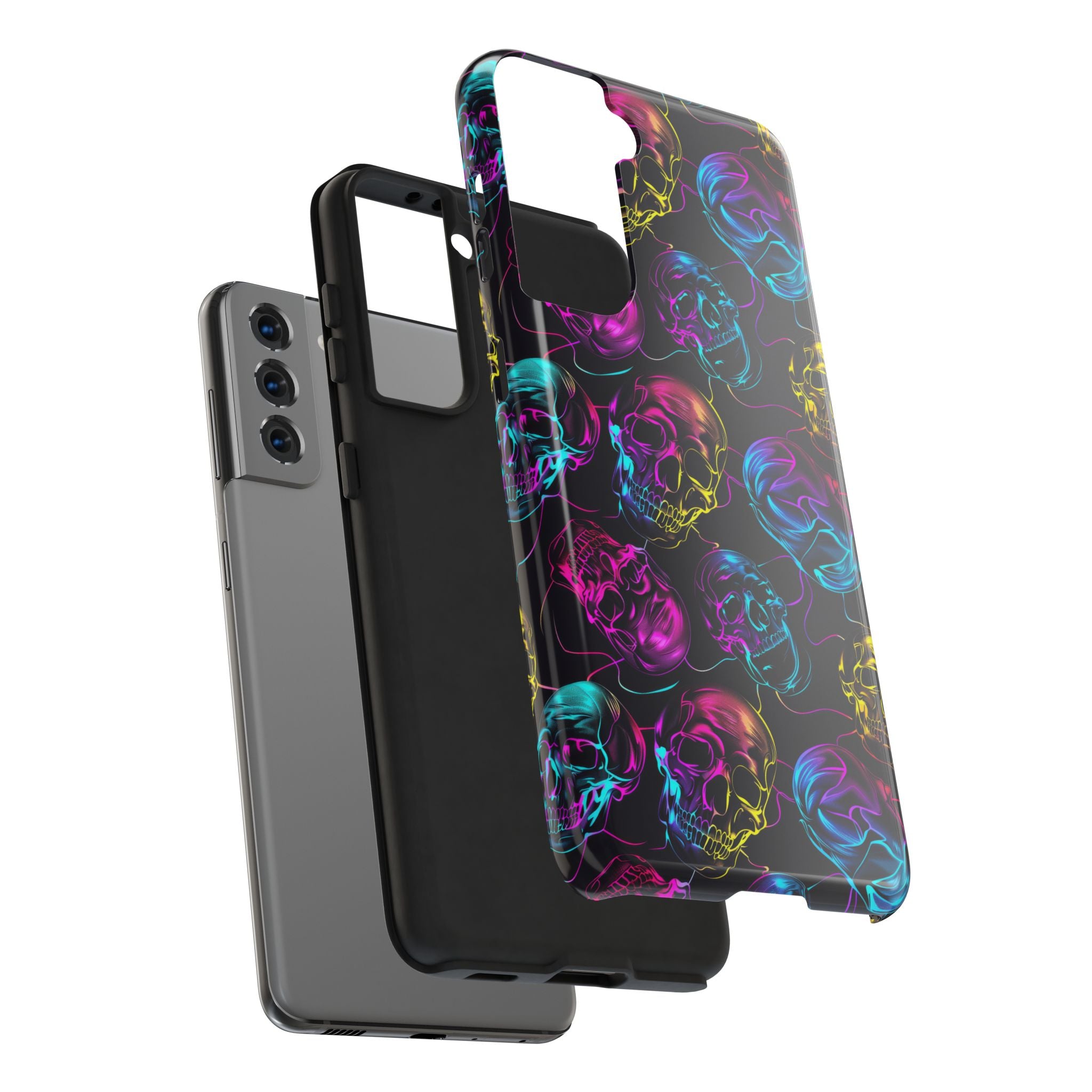 Neon Skull Cell Phone Case Tough Phone Cases