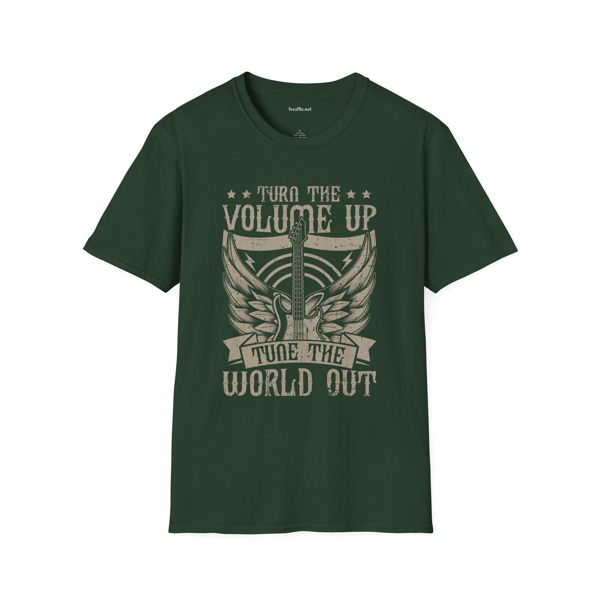 Turn the Volume Up Unisex SoftStyle T-Shirt 100% Cotton Graphic Music