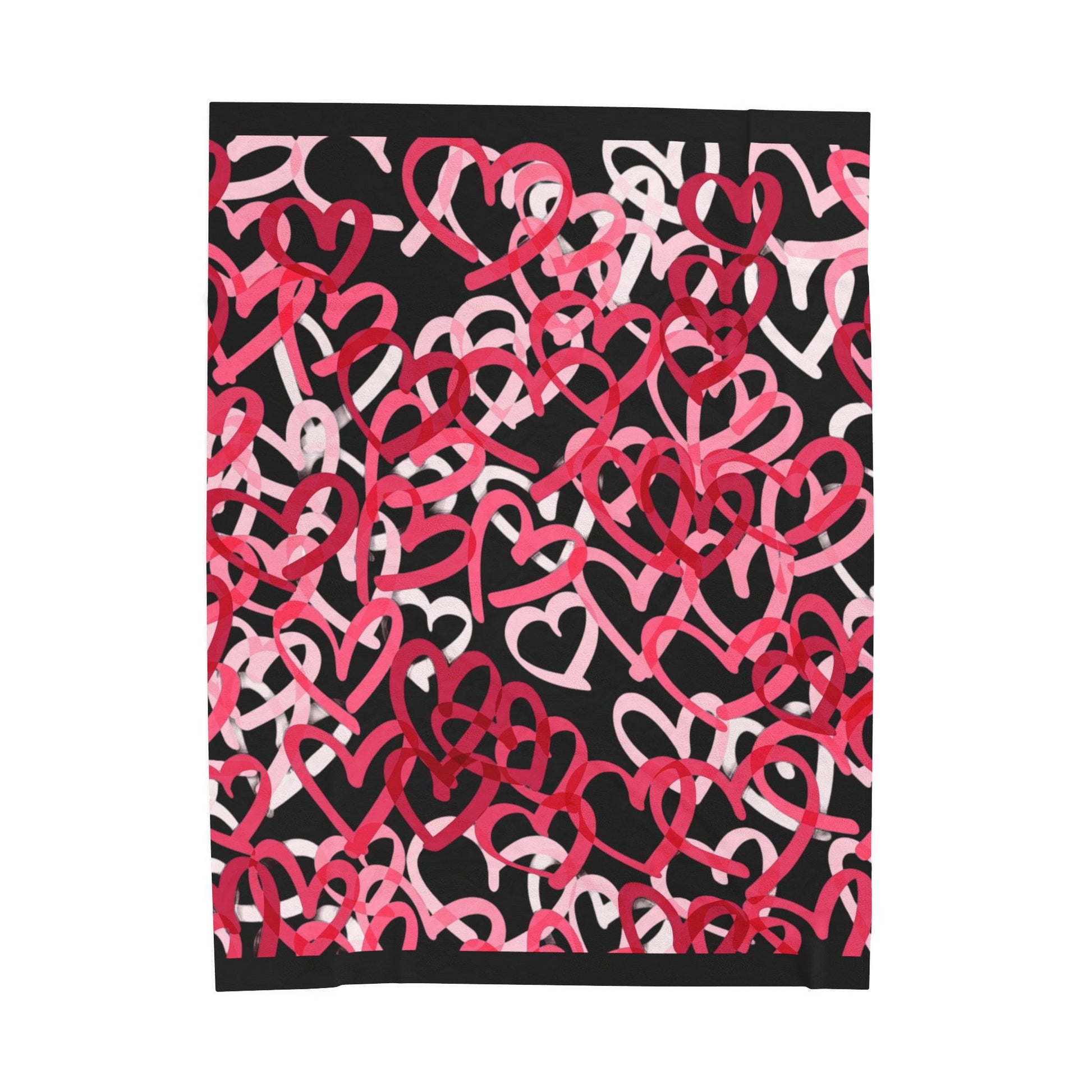 Hearts for Her Velveteen Plush Blanket