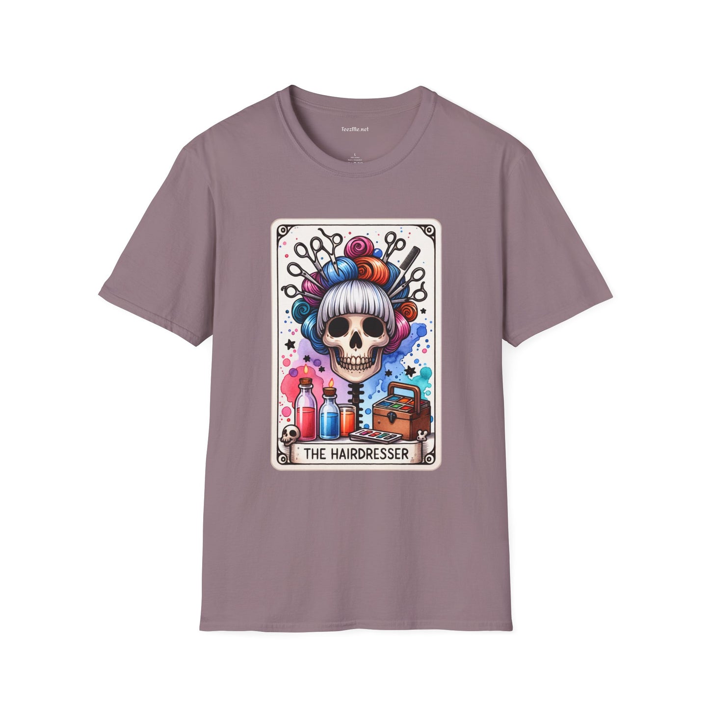 The Hairdresser Tarot Card Unisex Softstyle T-Shirt 100% Cotton Graphic