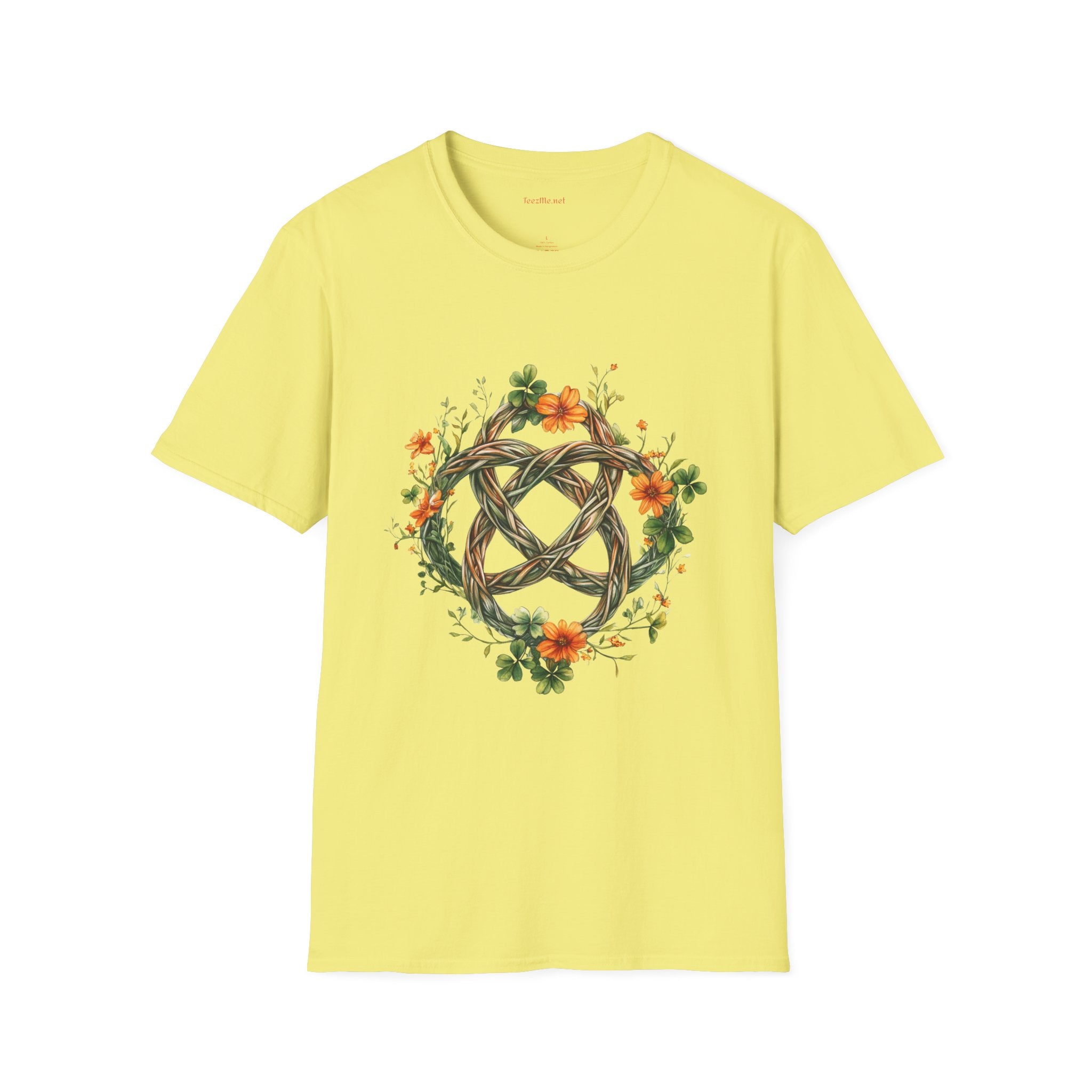 Floral Witches Knot Unisex SoftStyle T-Shirt 100% Cotton Graphic