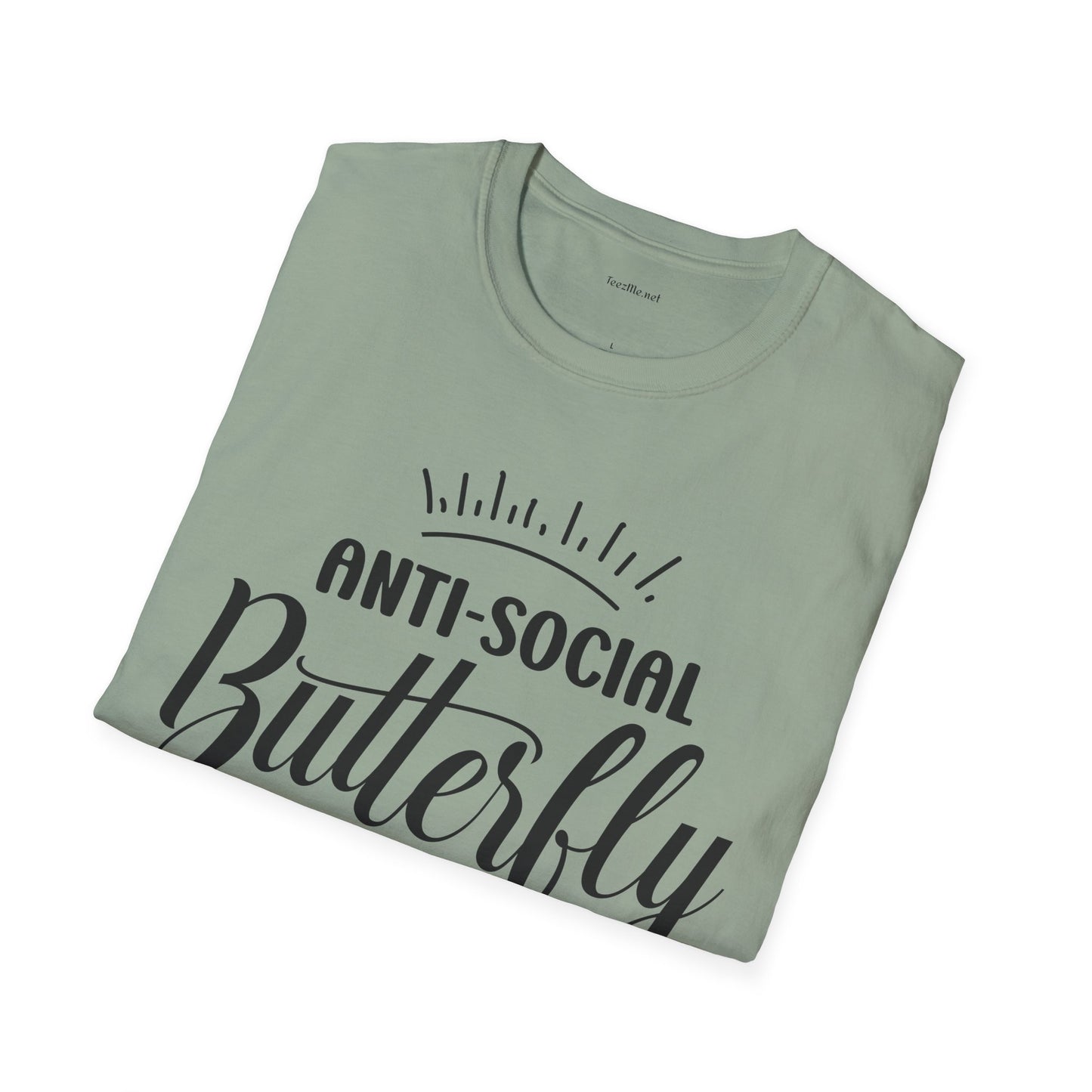Anti-social Butterfly - Unisex Softstyle T-Shirt 100% Cotton Graphic