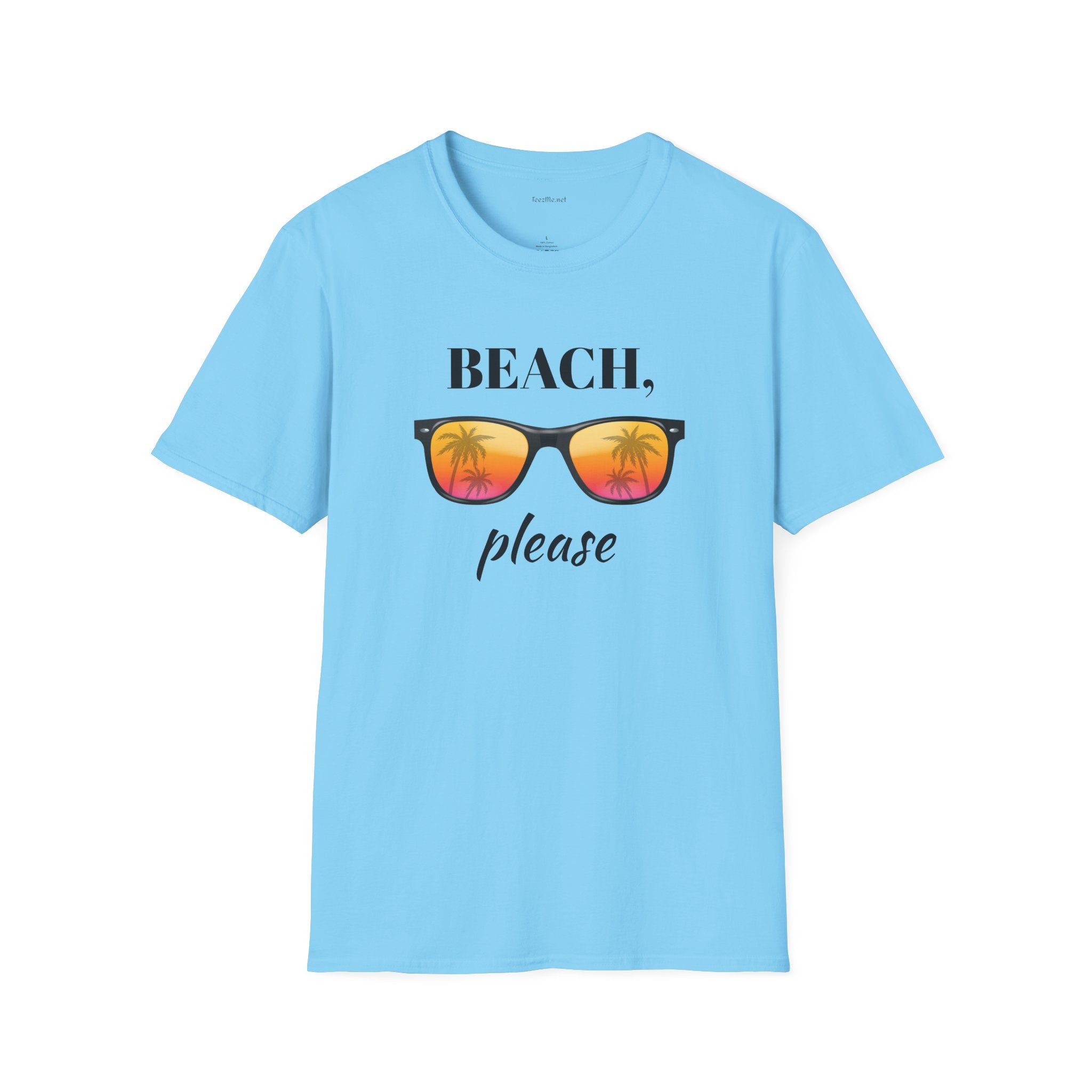 Beach please - Unisex Softstyle T-Shirt 100% Cotton Graphic