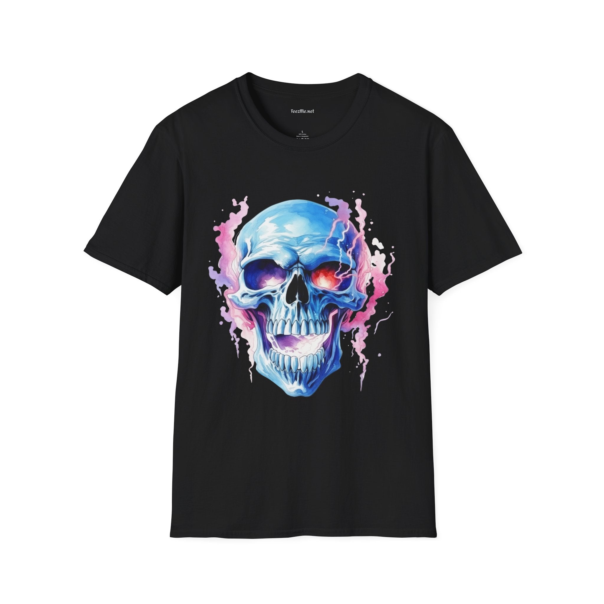 Blue Skull 7 Unisex Softstyle T-Shirt 100% Cotton Graphic