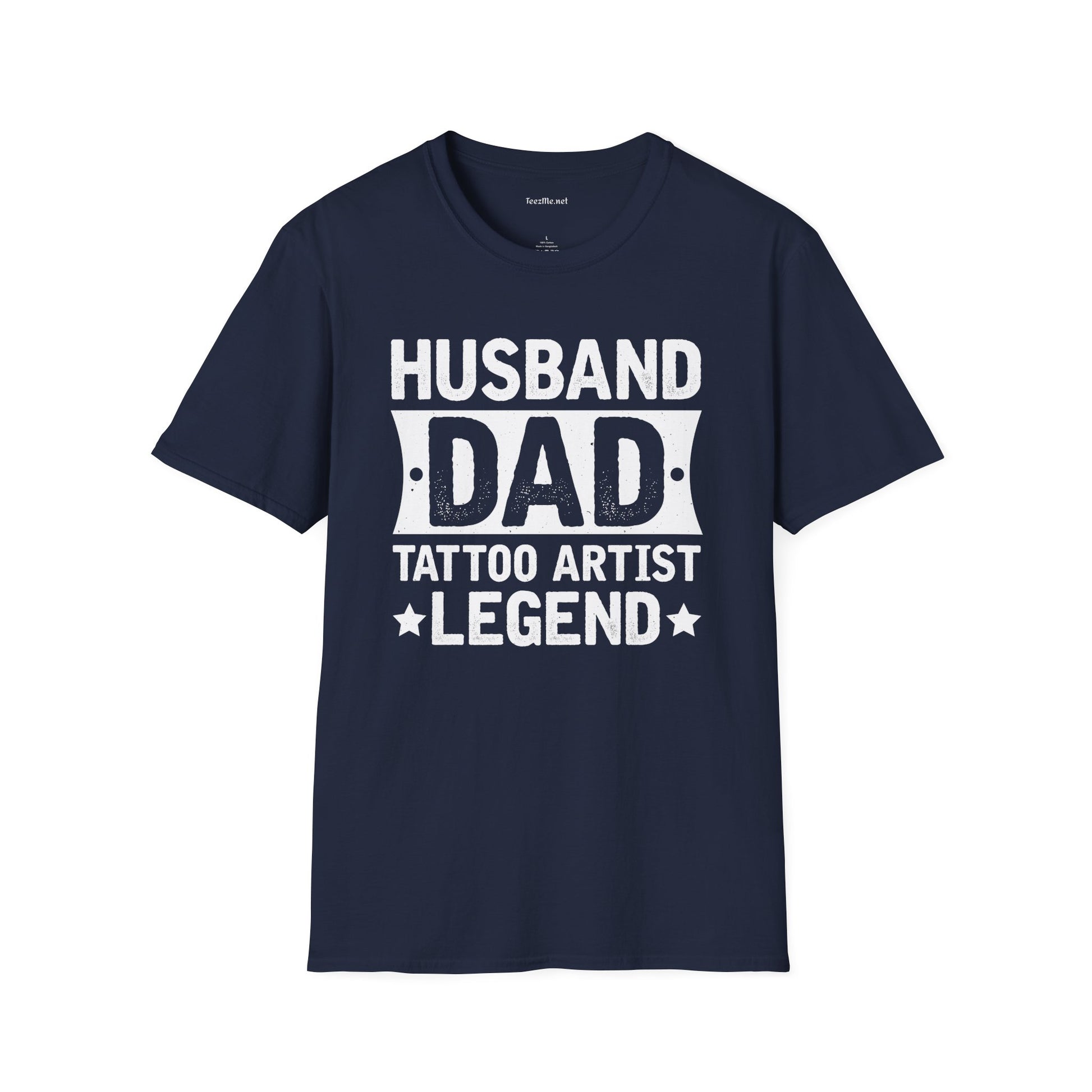 Husband DAD Tattoo Artist Unisex Soft Style T-Shirt 100% Cotton Graphic